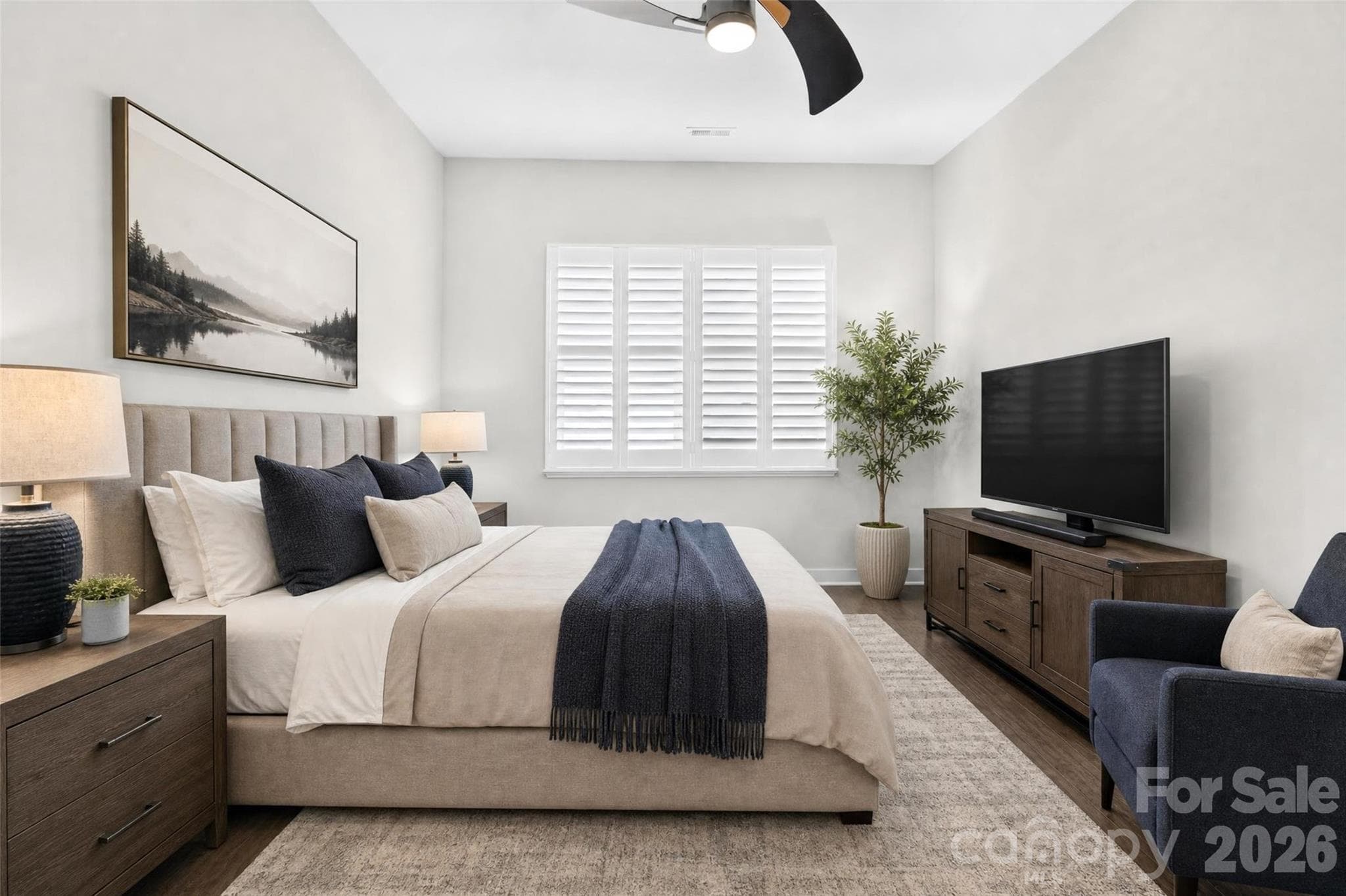 Virtually staged 3rd bedroom - 5219 Larewood Drive, Charlotte
