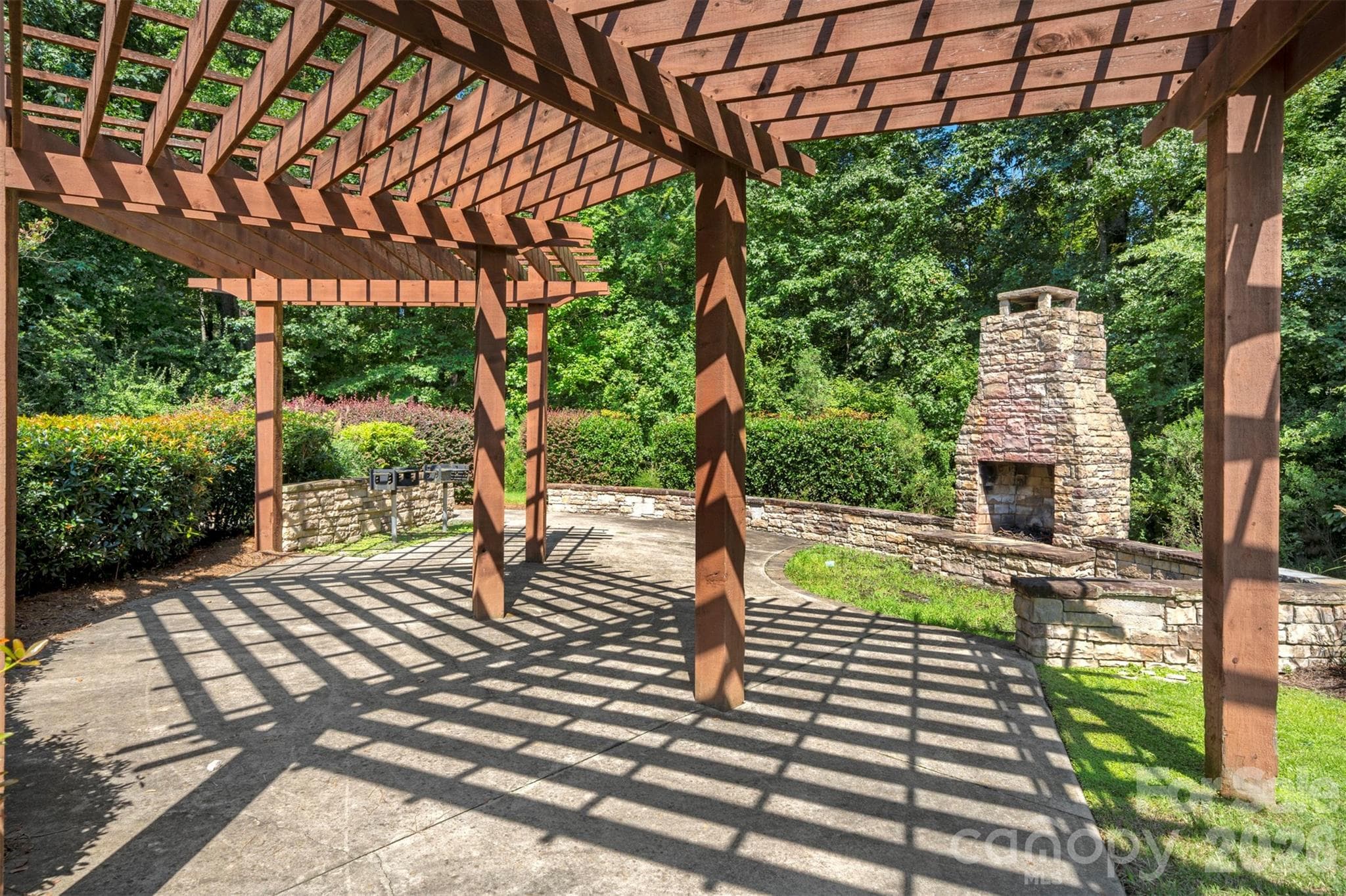 Community Fireplace and gathering area - 1115 Streamside Lane, York