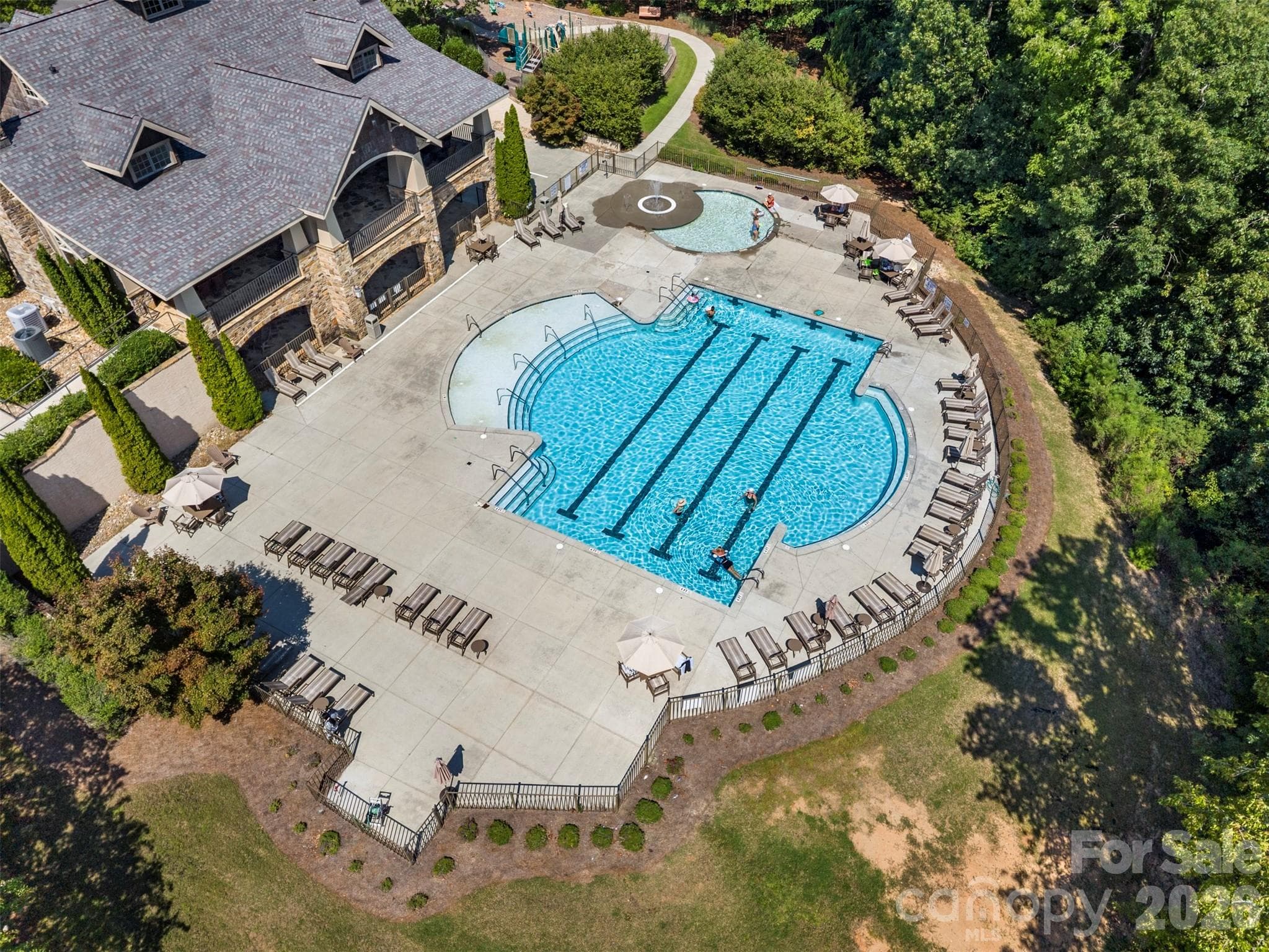 Aerial View of Community pool & clubhouse - 1115 Streamside Lane, York