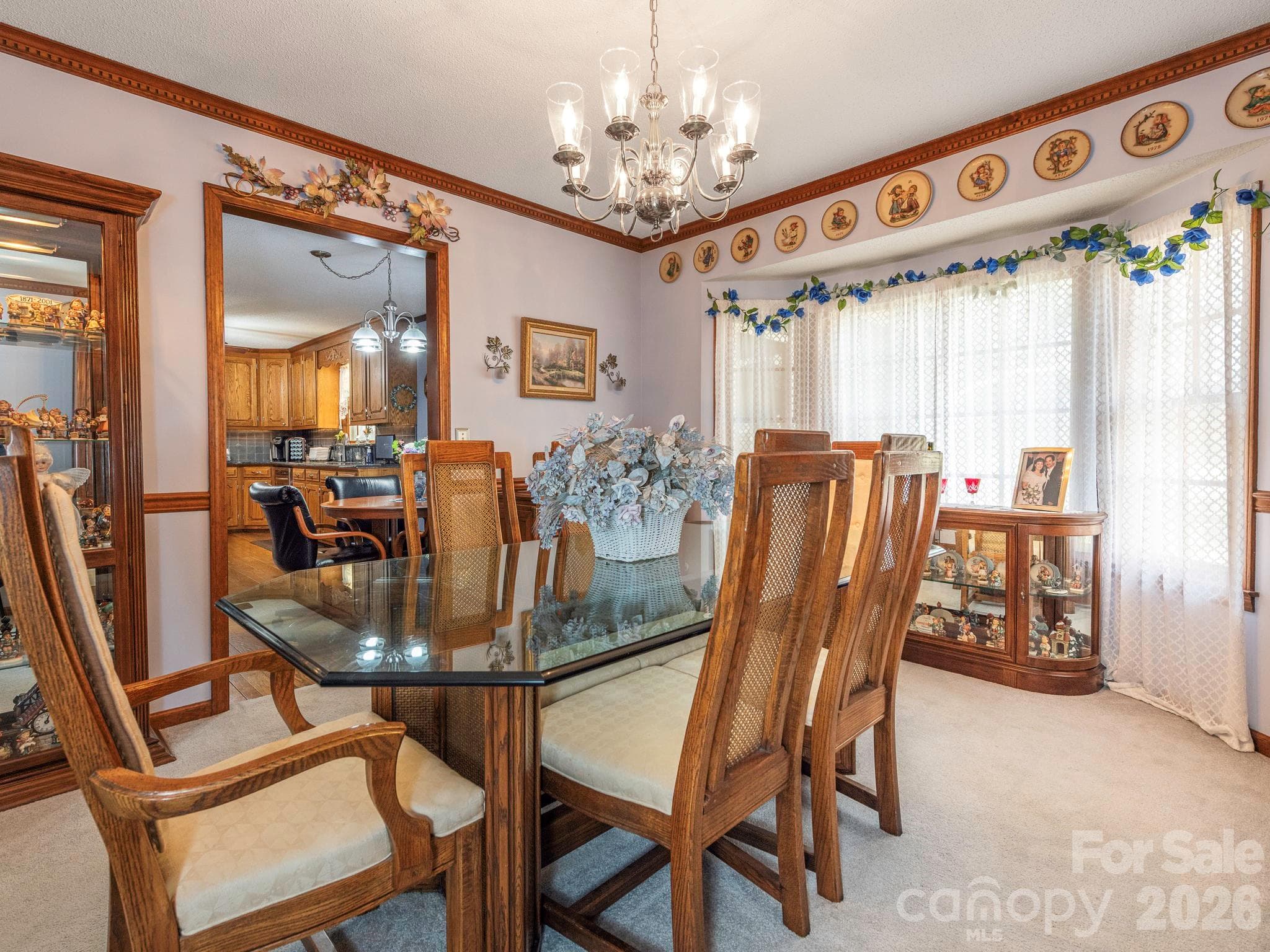 DINING ROOM WITH BAY WINDOW - 1800 Lake Lynn Road, Concord