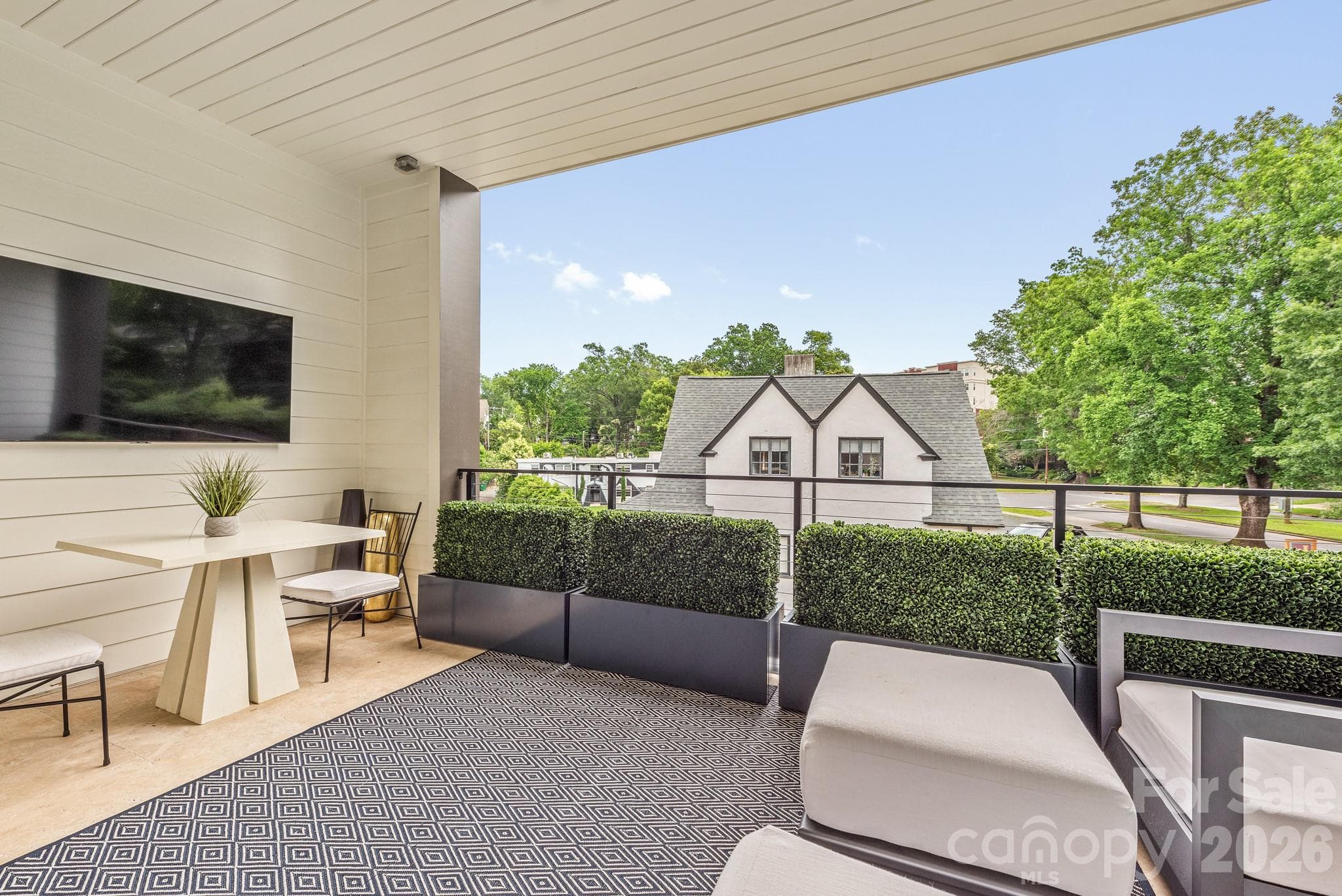 Main living level covered patio - 610 Queens Road, Charlotte
