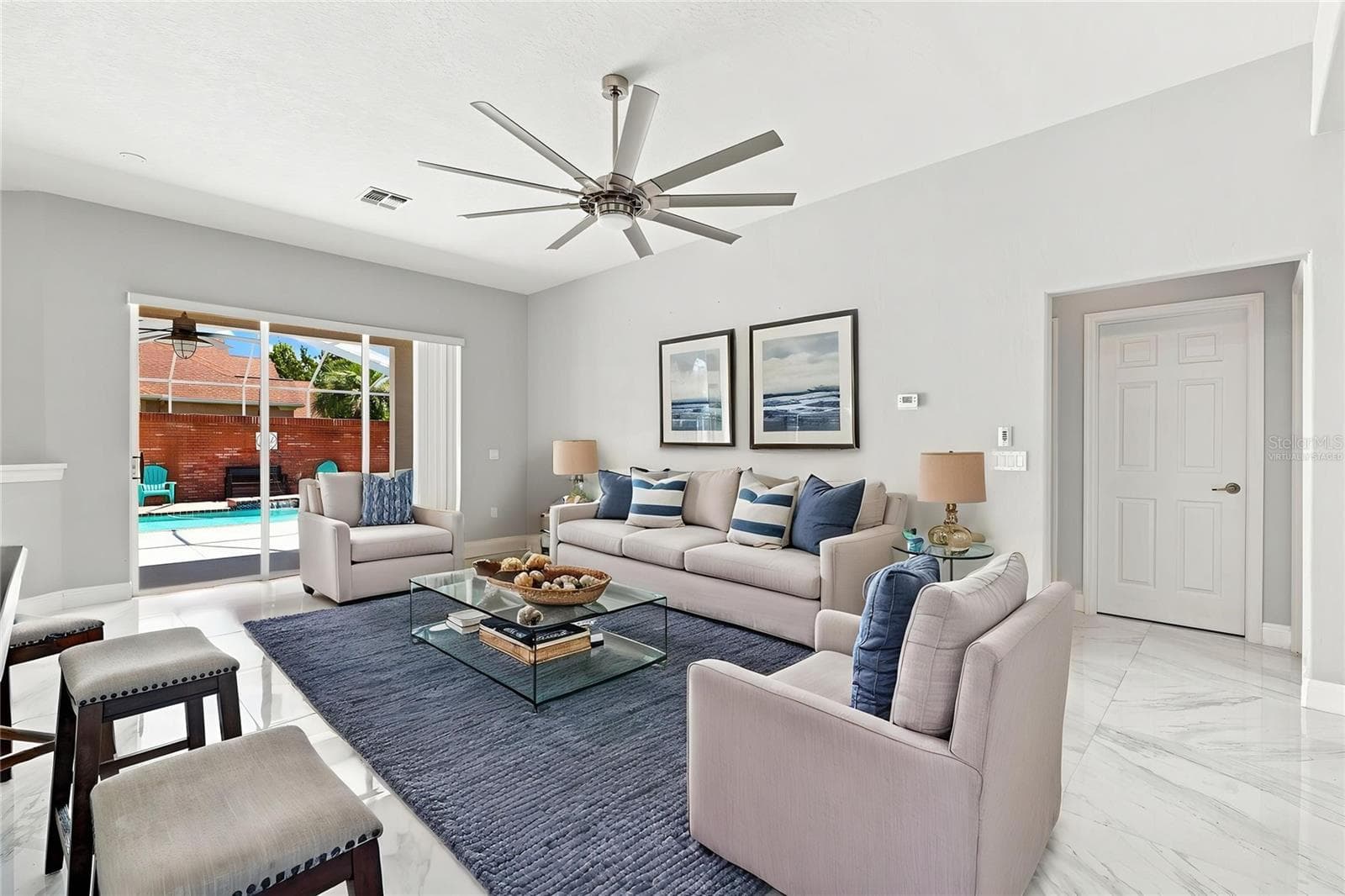 Virtually Staged - Living Room - 5333 LEATHER SADDLE LN, SPRING HILL