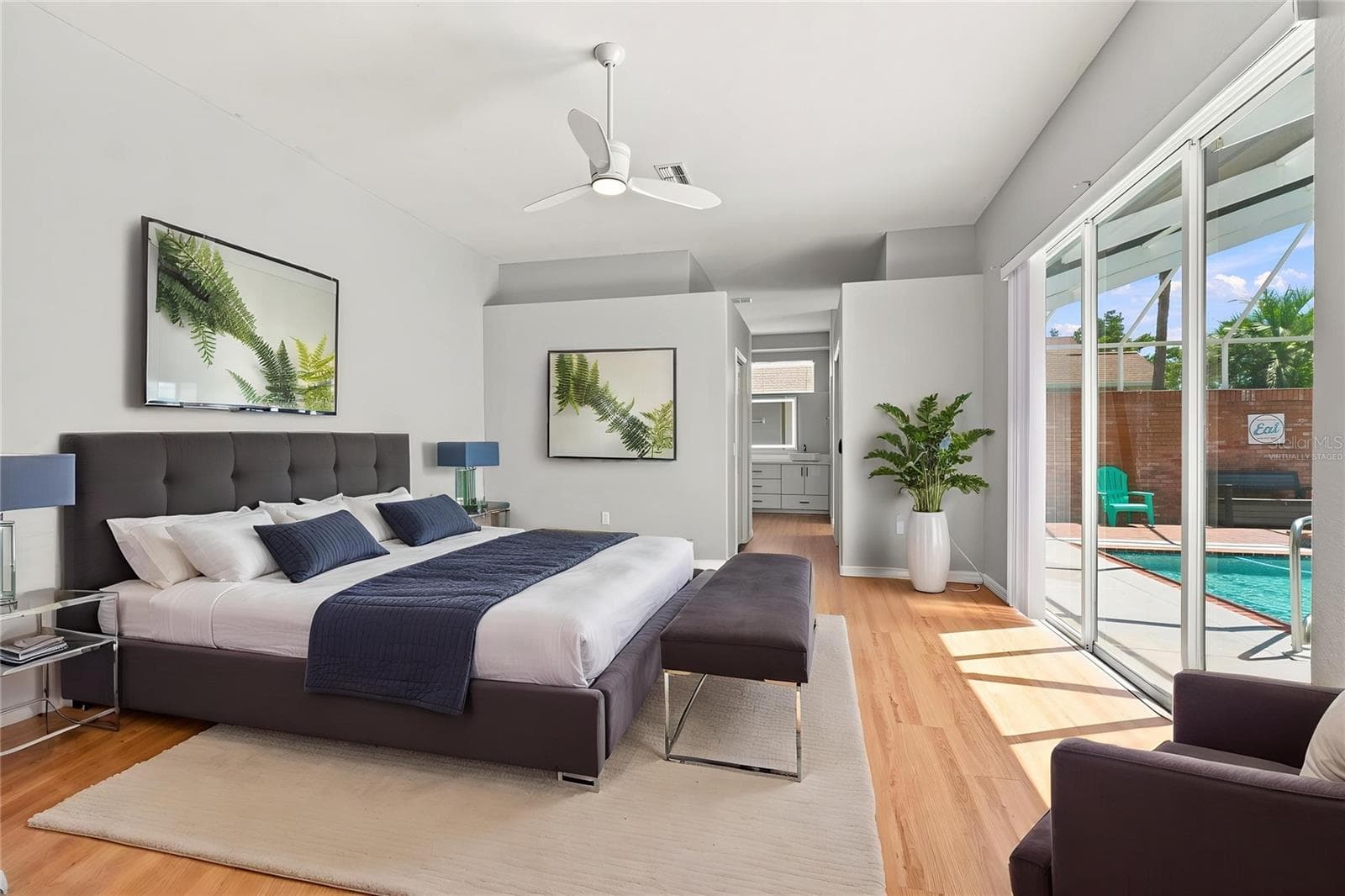 Virtually Staged - Primary Bedroom - 5333 LEATHER SADDLE LN, SPRING HILL