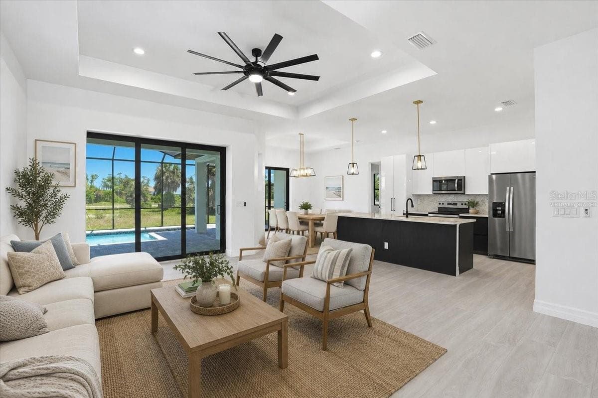 Living RoomPhoto is virtually staged - 72 TEE VIEW RD, ROTONDA WEST