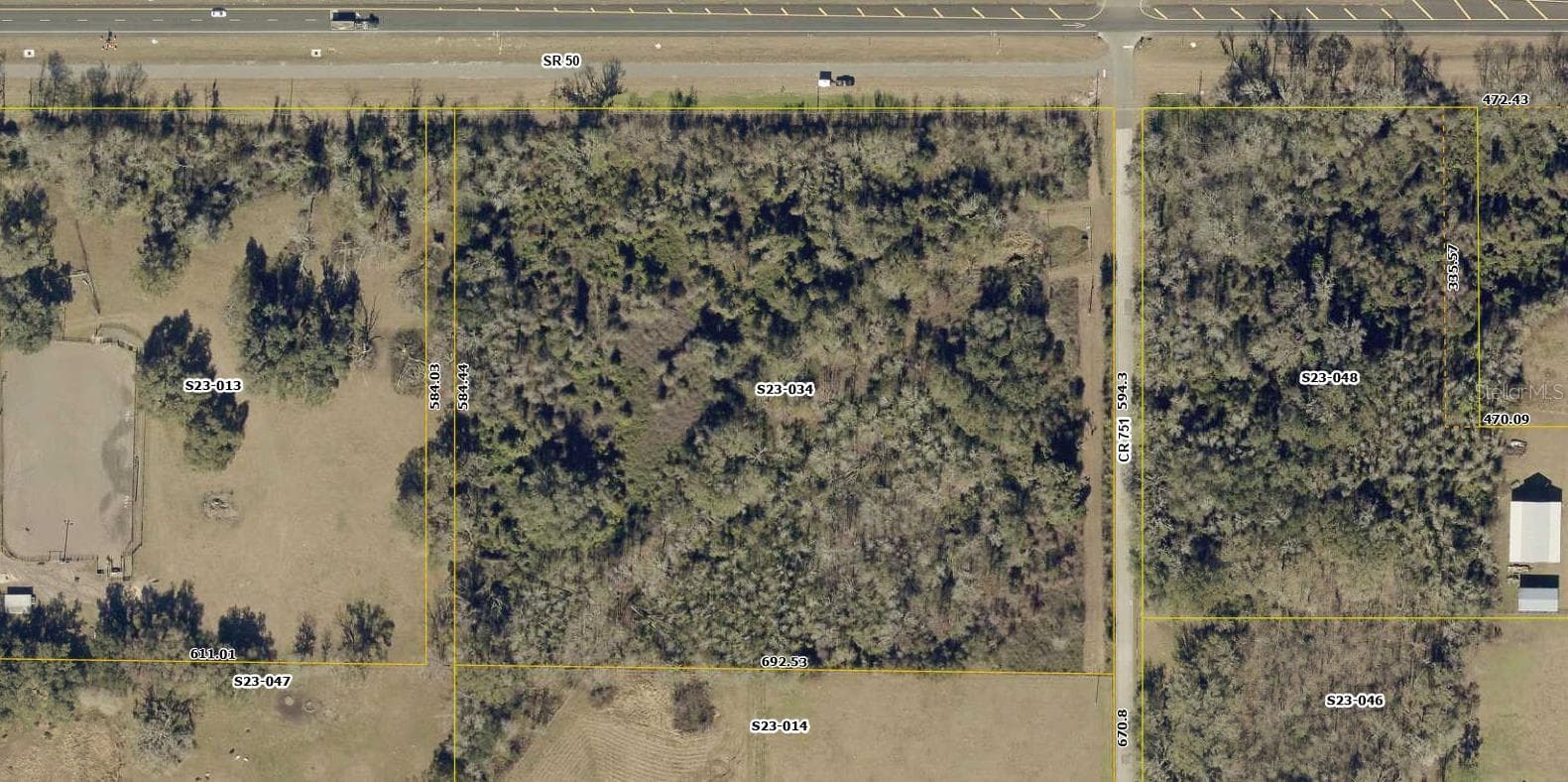 Aerial View w/dimension - COUNTY ROAD 751, WEBSTER