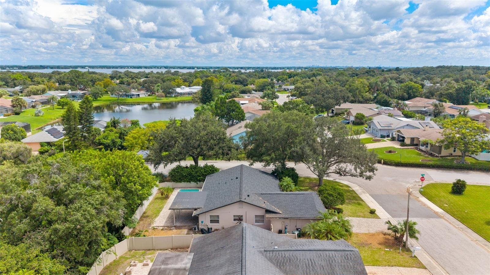 Aerial View of Neighborhood - 300 N BAY HILLS BLVD, SAFETY HARBOR