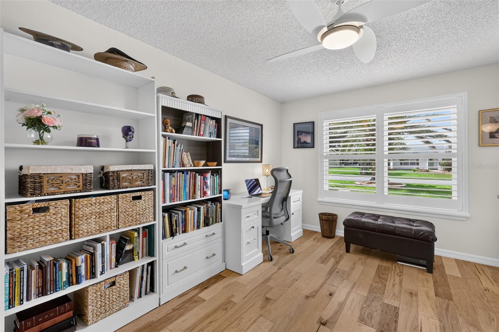 Guest Bedroom in the front of the home with Plantation Shutters - 1503 ESCANDON PL, THE VILLAGES