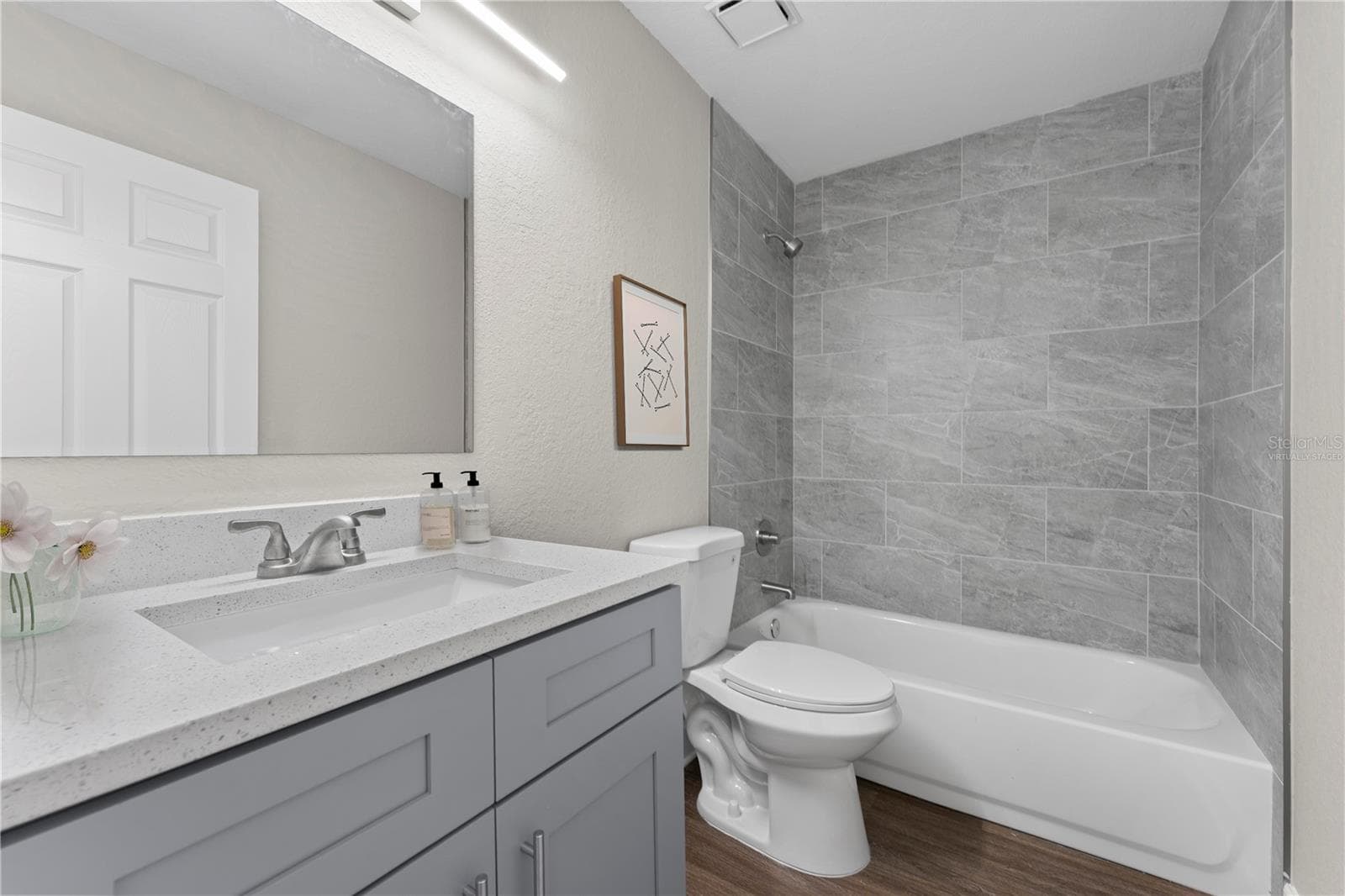 Bathroom (Virtually Staged) - 2508 WOODGATE BLVD #105, ORLANDO