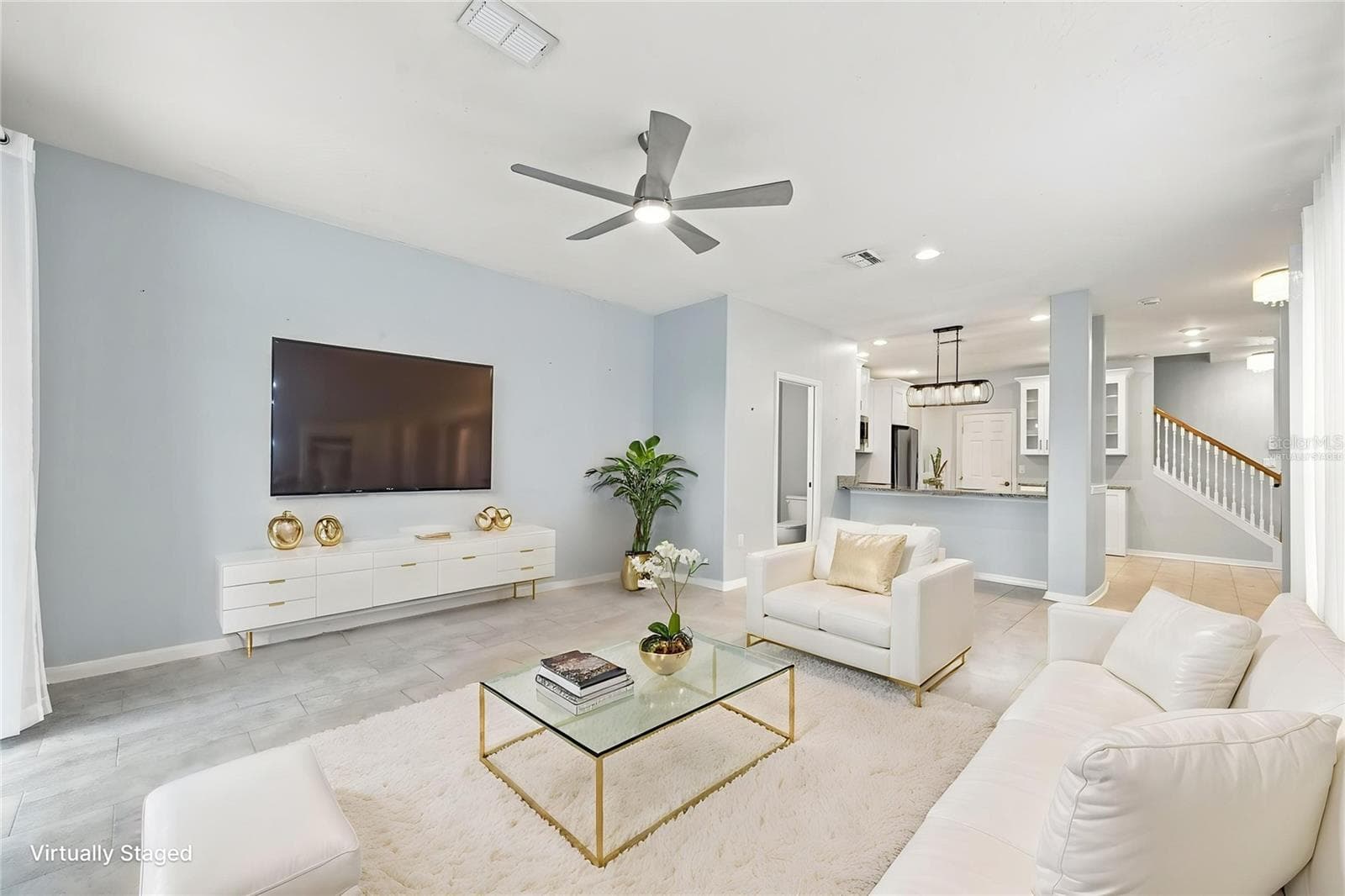Living Room - Virtually Staged - 6030 PARKSIDE MEADOW DR, TAMPA