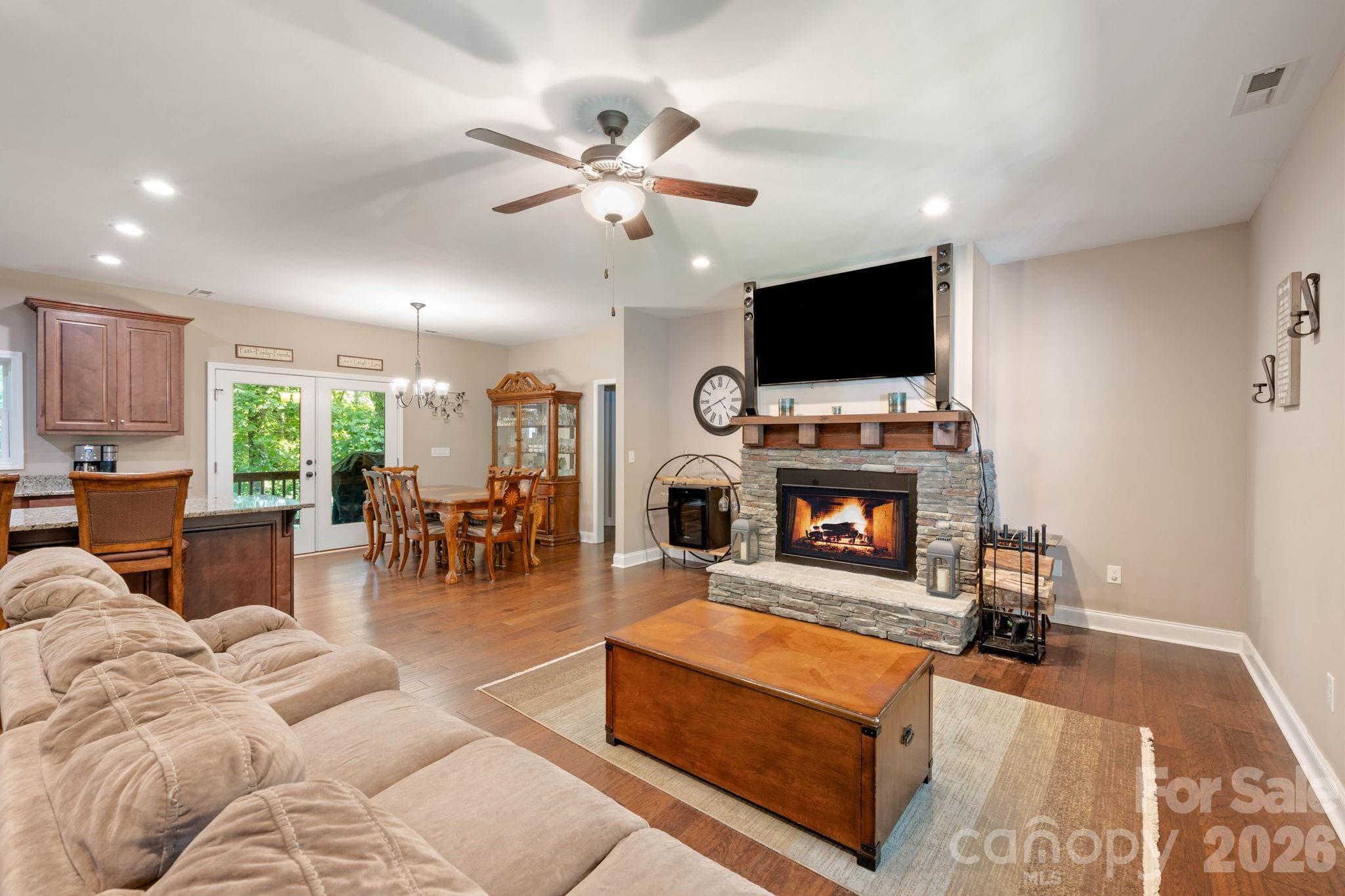 Open-Concept Living, Dining and Kitchen Area - 72 Summer Shade Court, Hendersonville