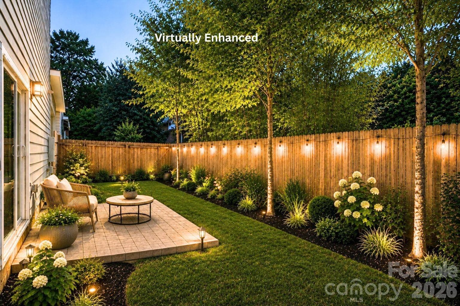 Backyard Virtually Enhanced - 1522 Wembley Drive, Charlotte