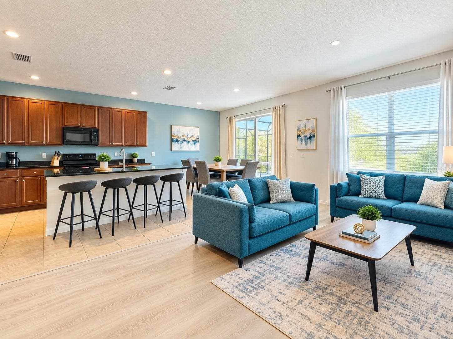 Downstairs Living Room/Dining Room/Kitchen - 250 BALLO DR, KISSIMMEE