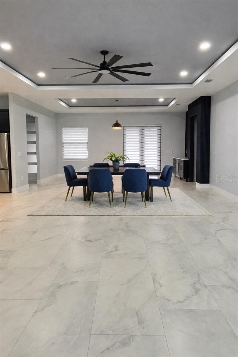 Dining room Virtually Staged - 4228 FOXWOOD BLVD, WESLEY CHAPEL