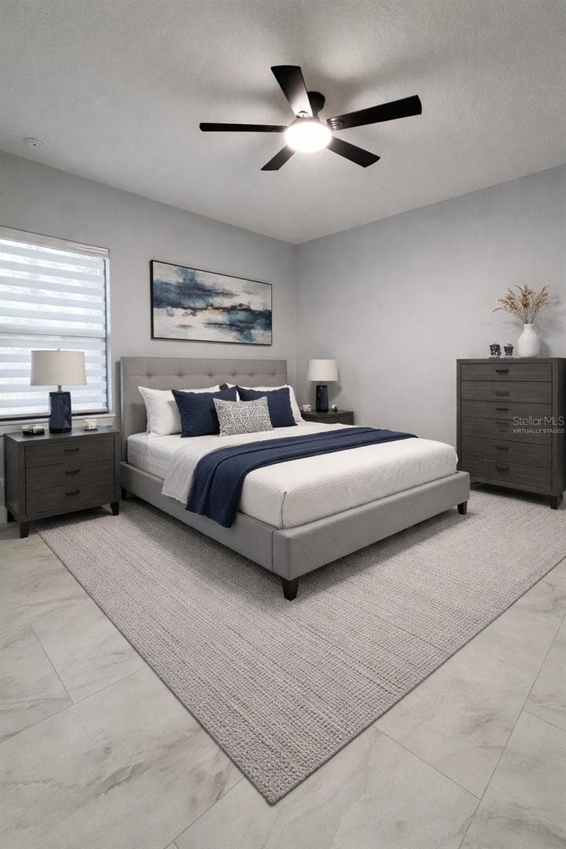 Master Bedroom Virtually Staged - 4228 FOXWOOD BLVD, WESLEY CHAPEL