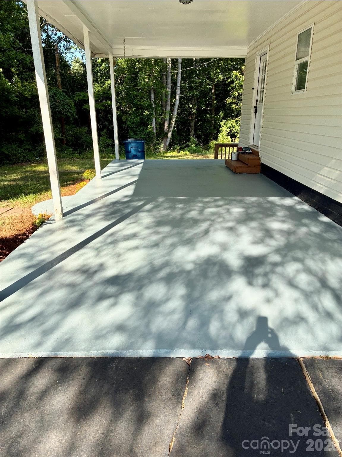 Freshly painted carport/patio area - 6622 Mountain Grove Road, Hickory