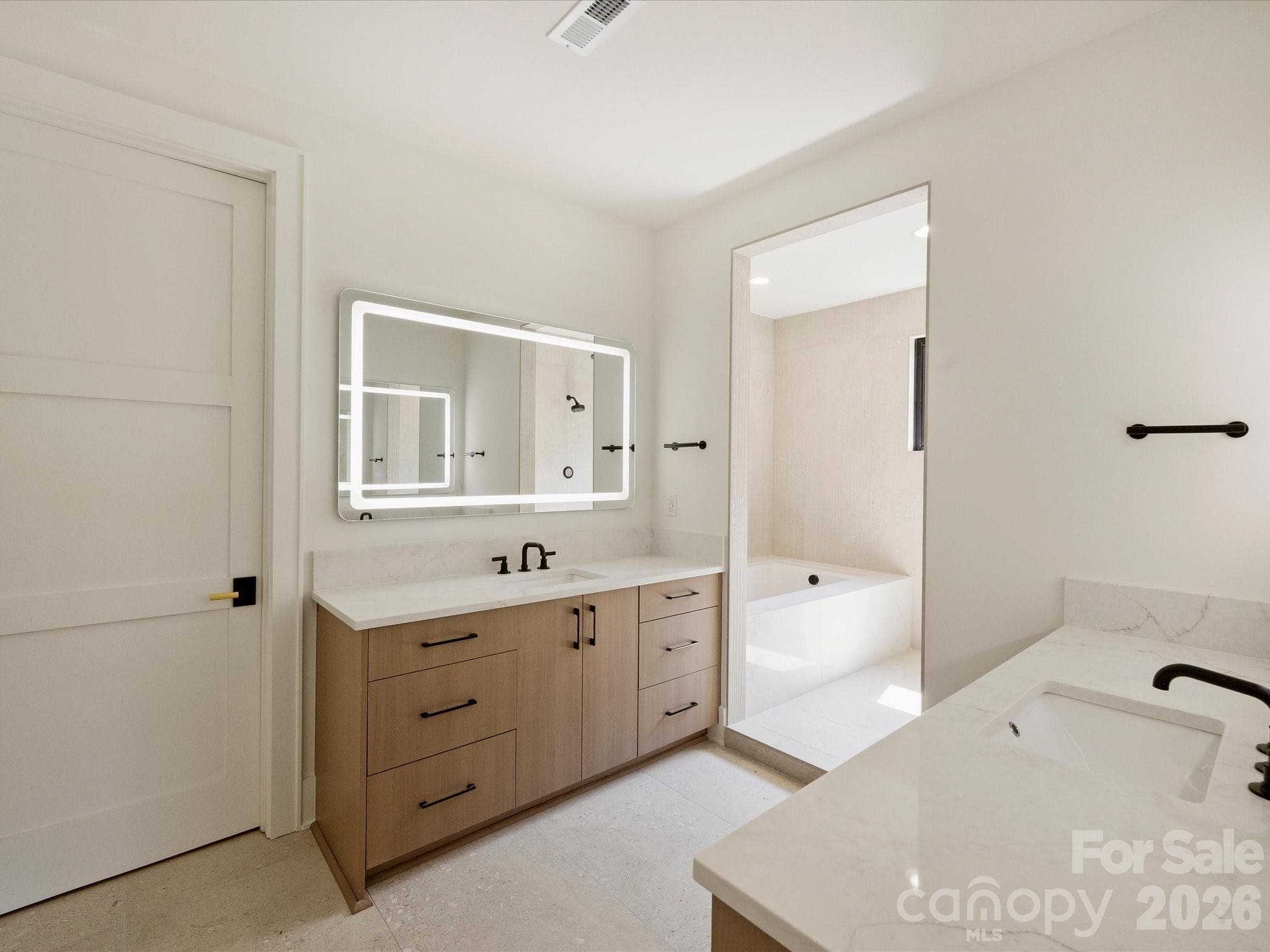 Primary bath with dual vanities - Charlotte