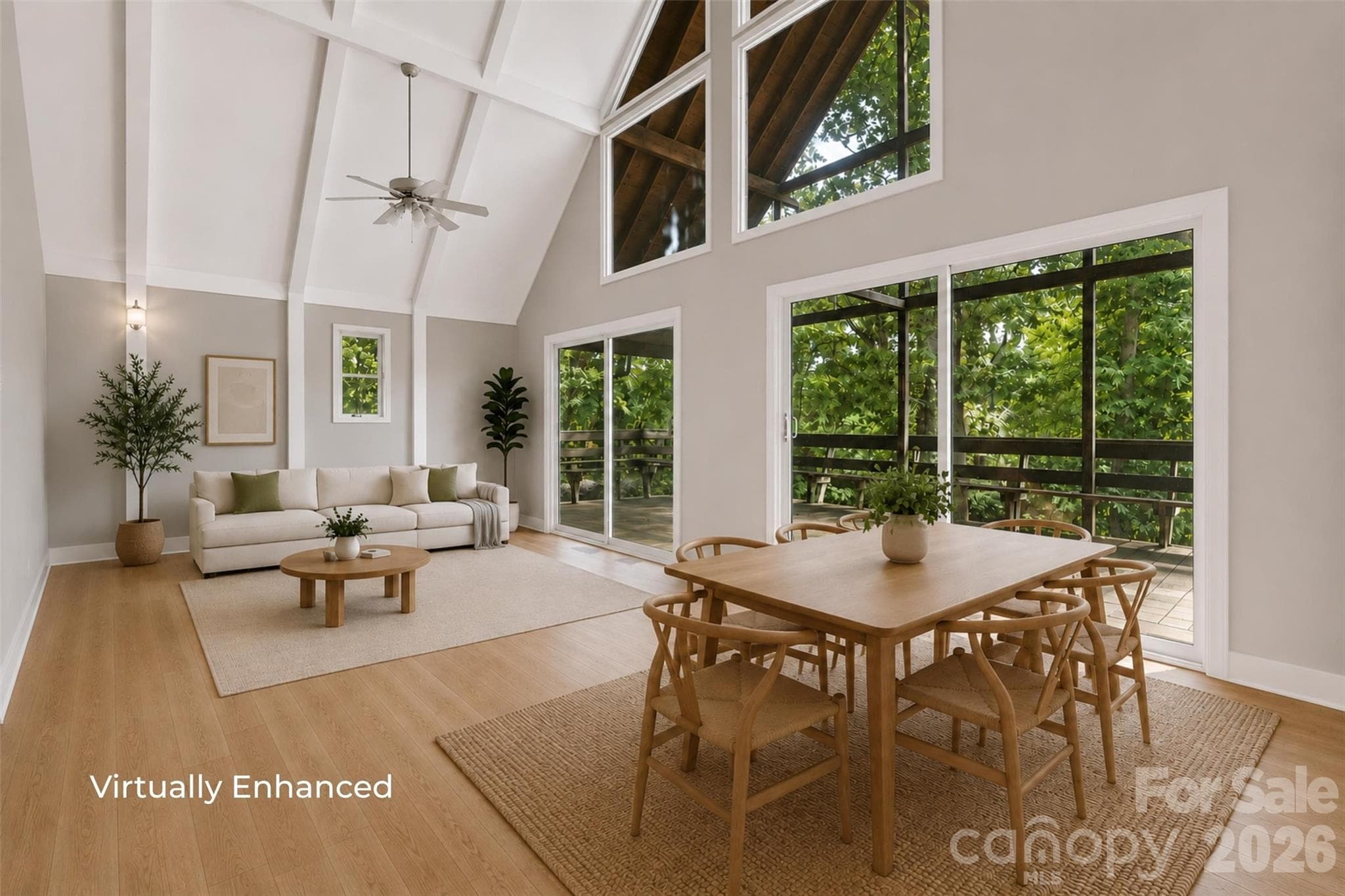Virtually enhanced great room with views - 131 Baywatch Drive, Mooresville