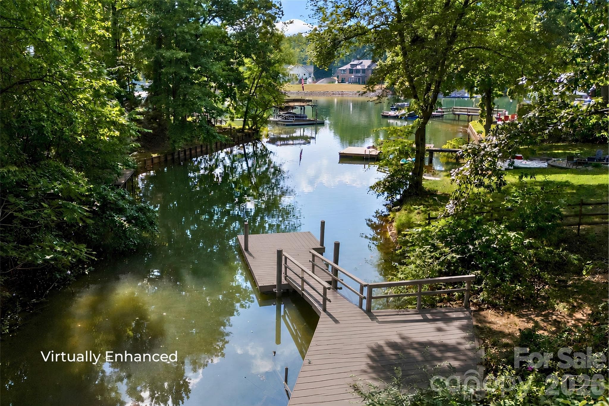 Virtually enhanced dock - 131 Baywatch Drive, Mooresville