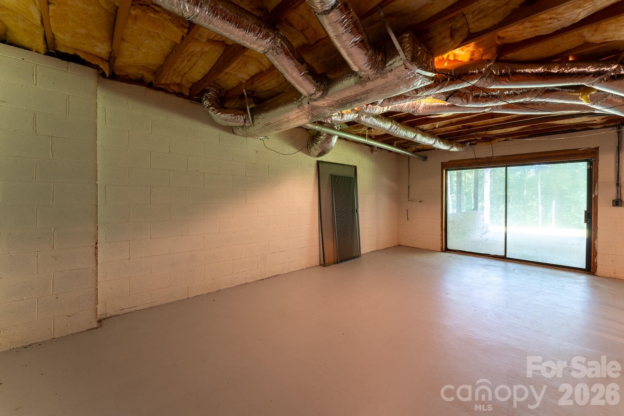 Down to the basement. - 1886 Tanasee Gap Road, Balsam Grove