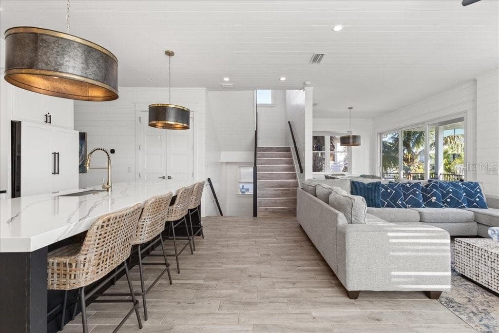 Living Room / Kitchen - 239 S HARBOR DR, HOLMES BEACH