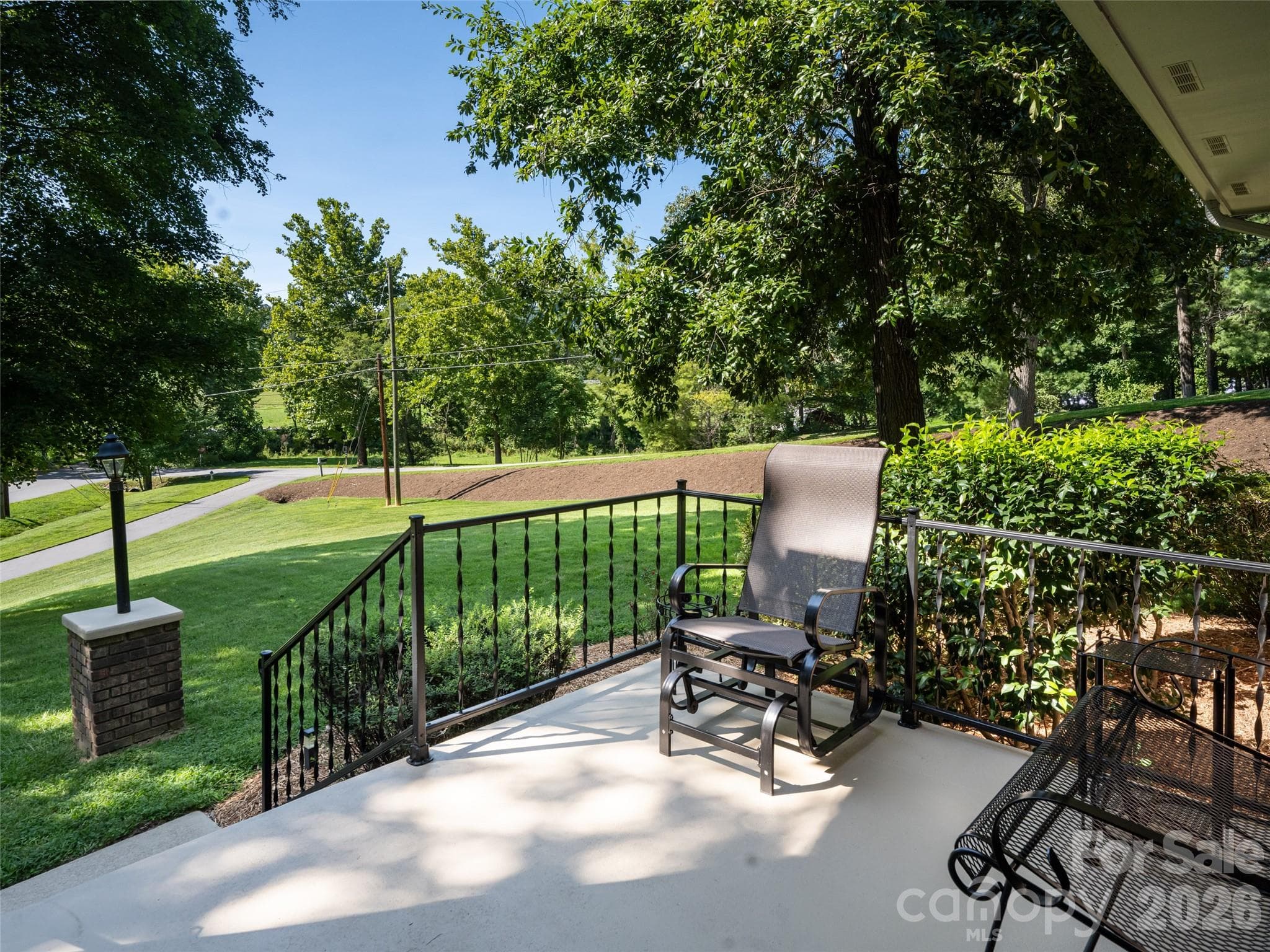 Front porch sitting overlooking the acreage. - 1 Morris Drive, Weaverville
