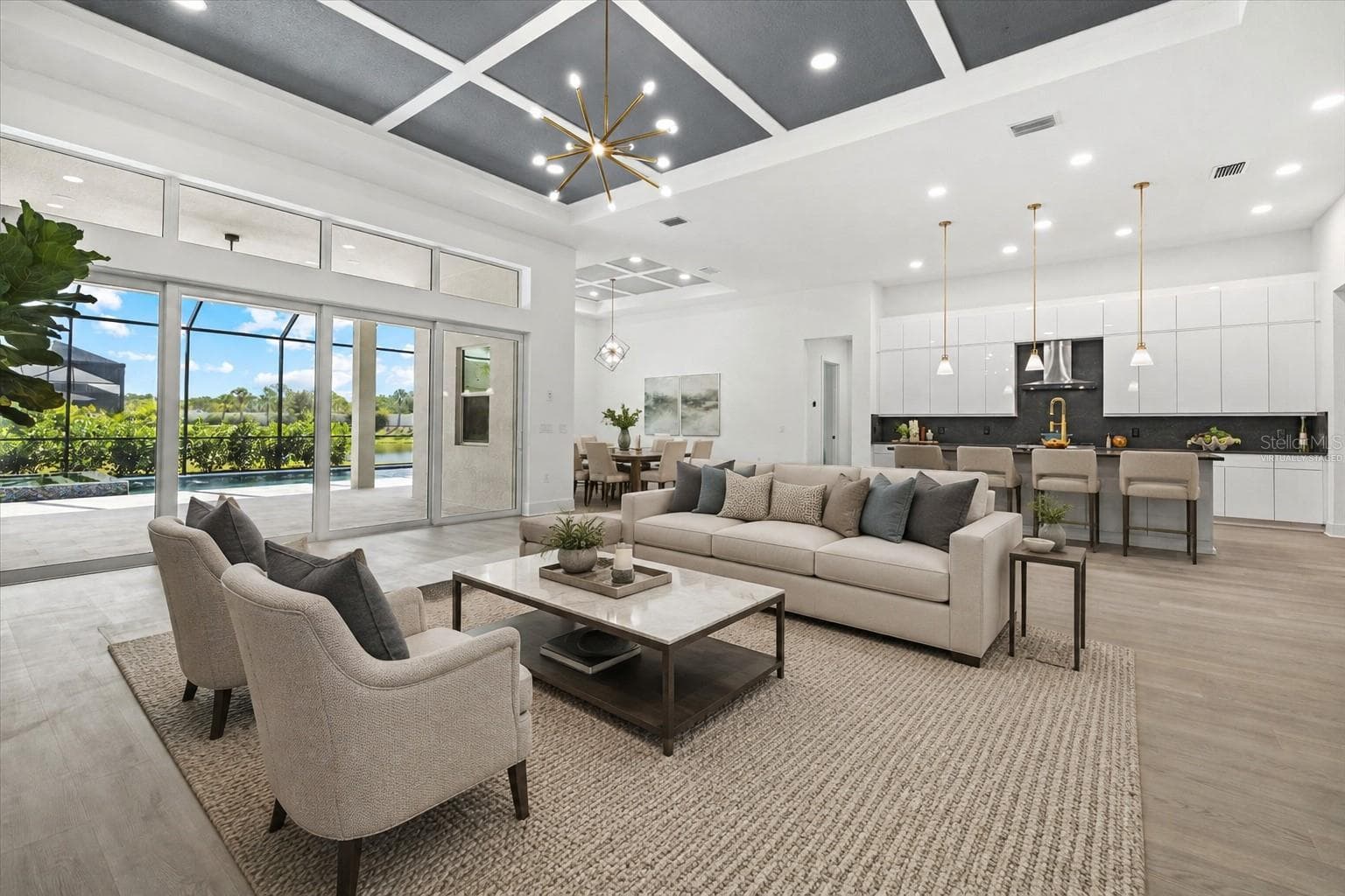 Virtually Staged Living Room - 8133 NEVIS RUN, LAKEWOOD RANCH