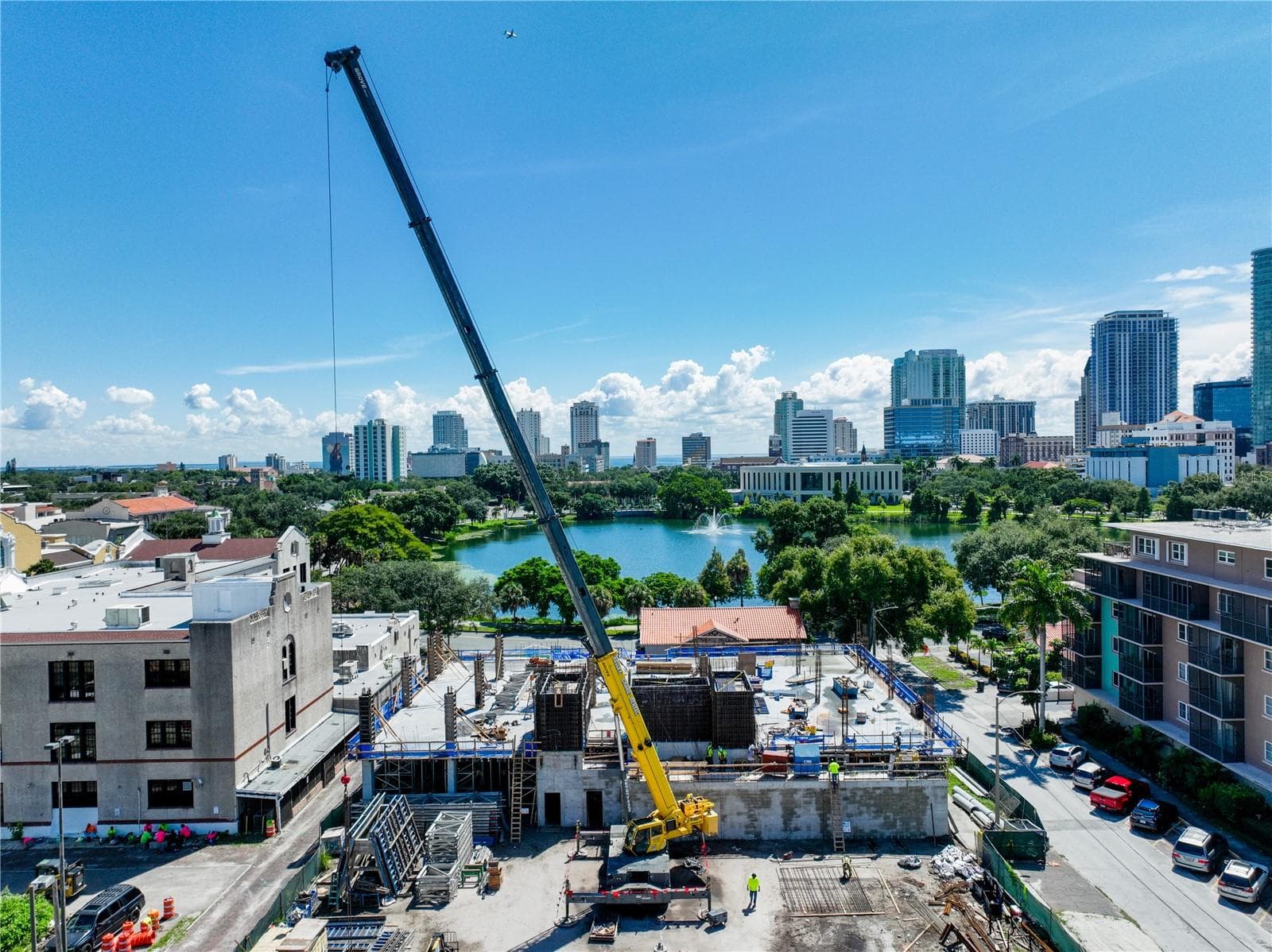 Construction progress from the west end of the building looking east - 749 BURLINGTON AVE #600, ST PETERSBURG