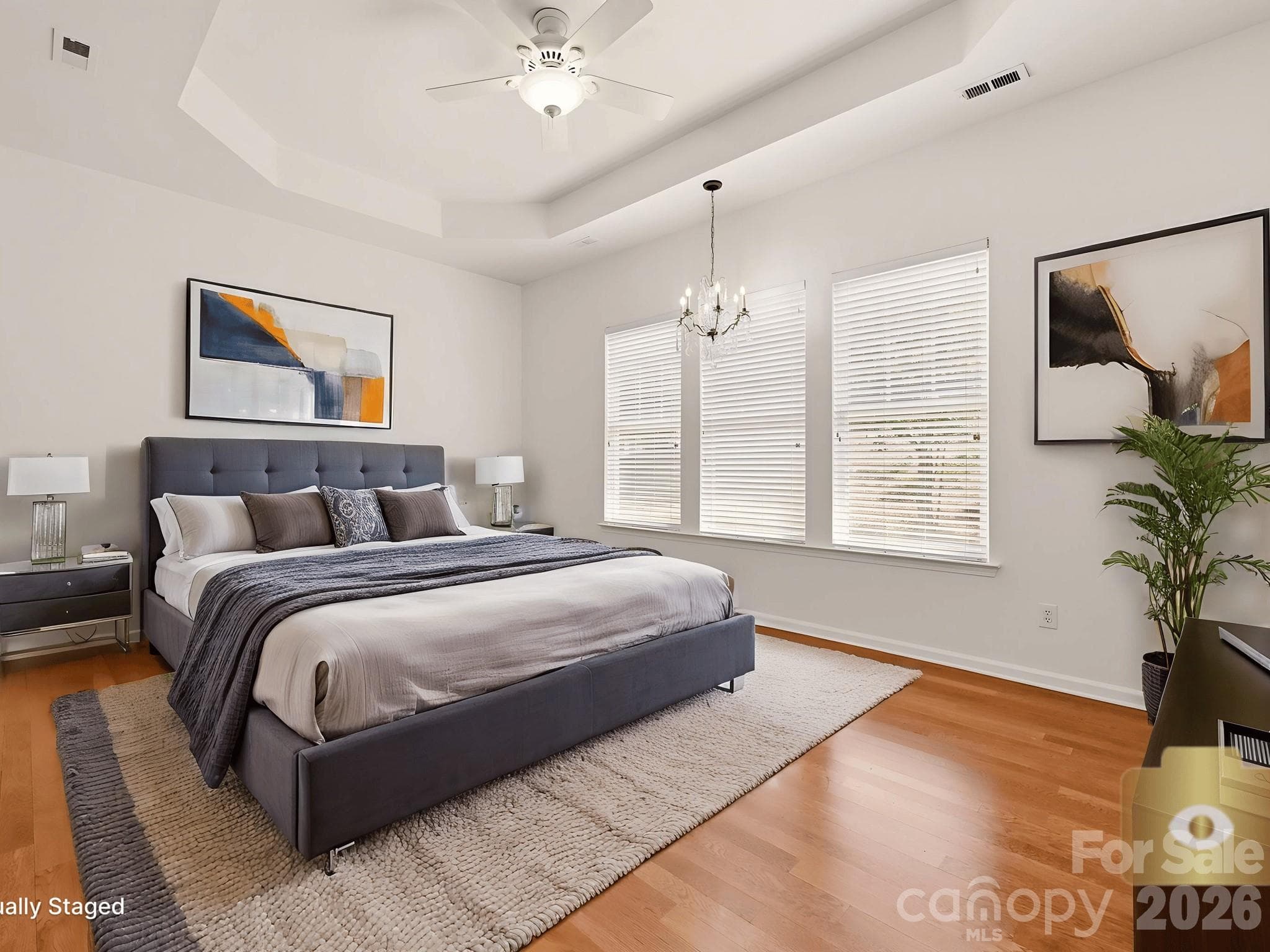 Staged Primary Bedroom - 1021 Knob Creek Lane, Tega Cay
