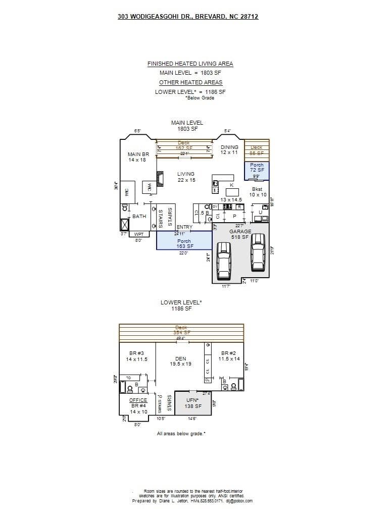 floor plan - 303 Wodigeasgohi Drive, Brevard