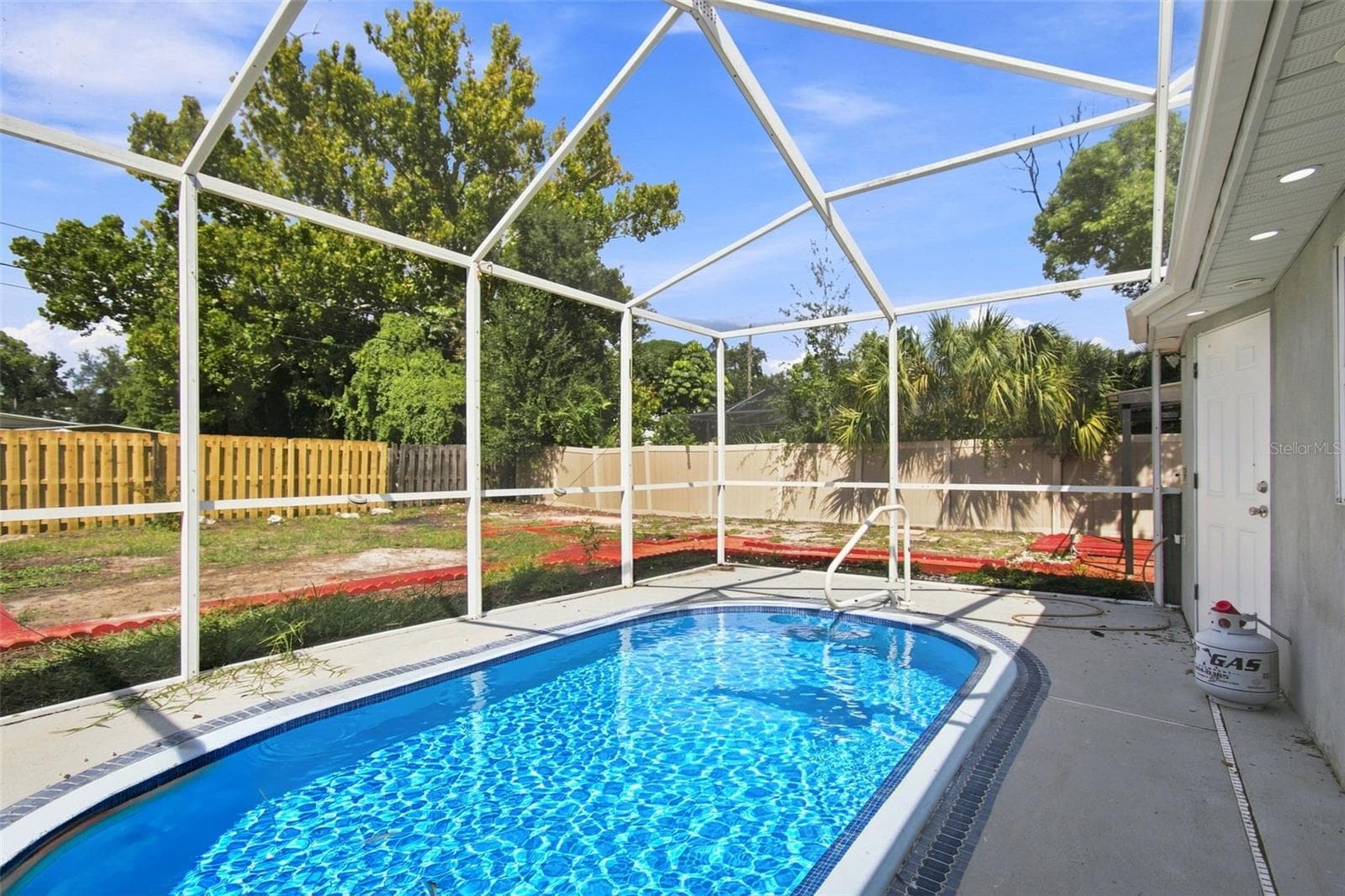 POOL IS VIRTUALLY FILLED WHILE REPAIRS ARE IN PROGRESS - 6463 1ST AVE N, ST PETERSBURG