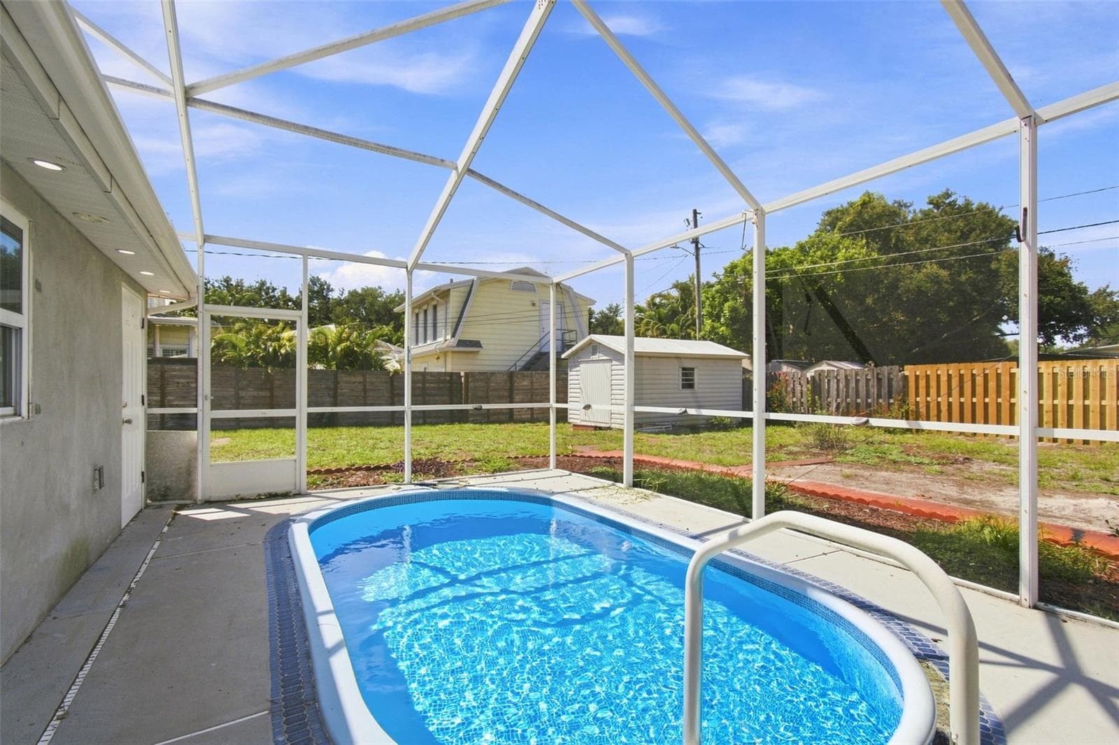 POOL IS VIRTUALLY FILLED WHILE REPAIRS ARE IN PROGRESS - 6463 1ST AVE N, ST PETERSBURG