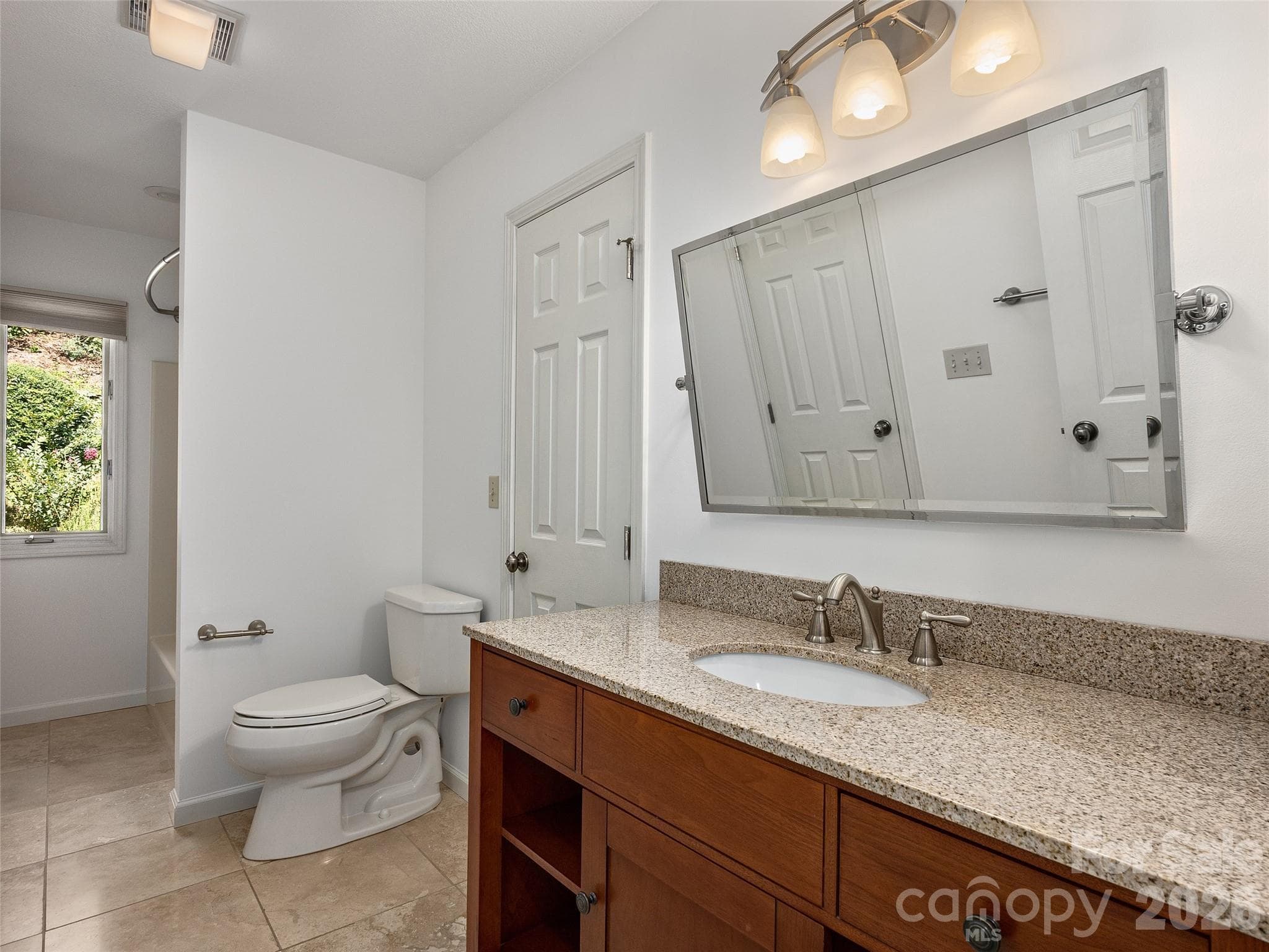 Main-level bath with updated finishes - 288 Roberts Drive, Laurel Park