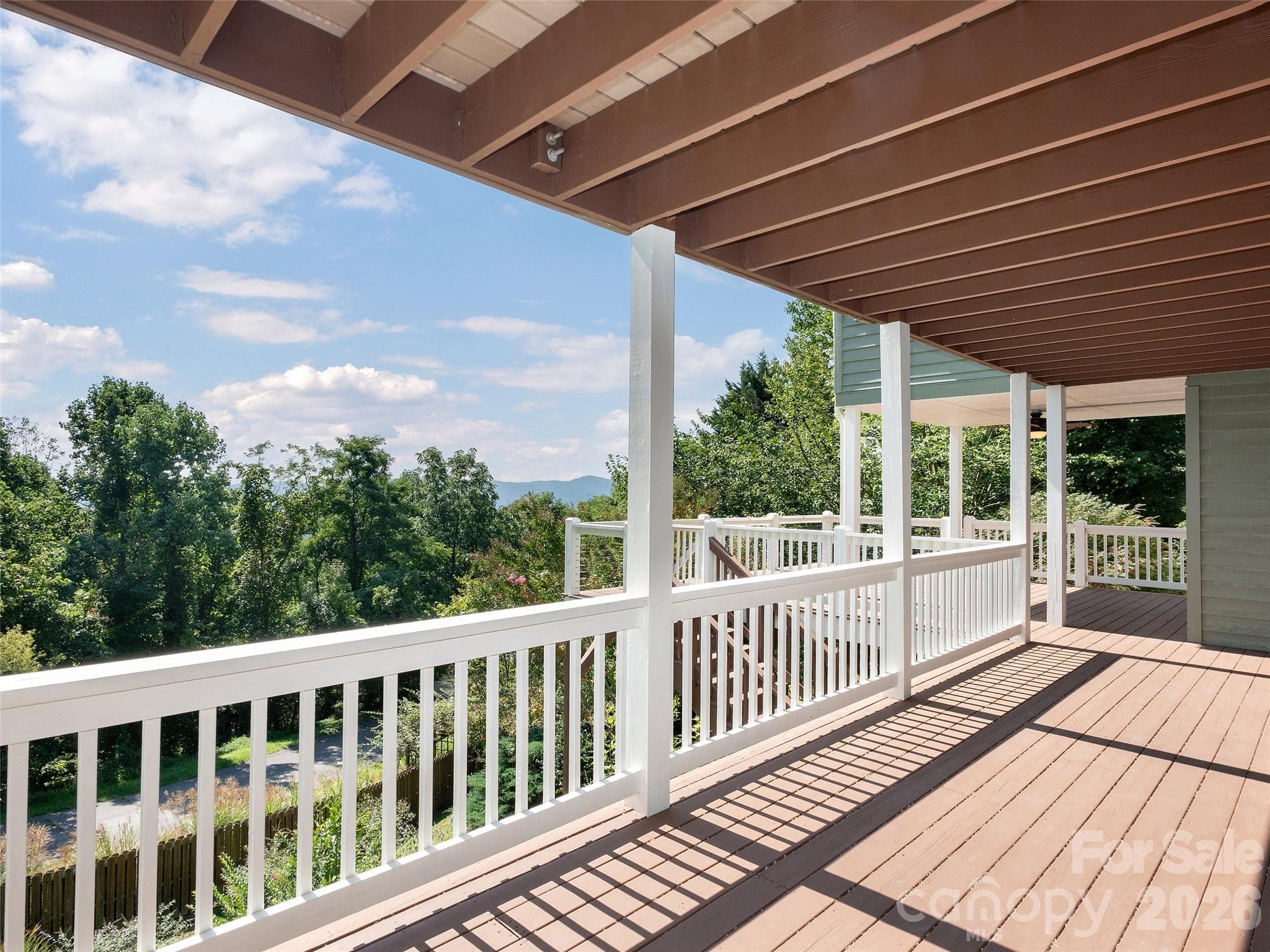 Lower level deck with ample space for multiple seating or entertaining space - 288 Roberts Drive, Laurel Park