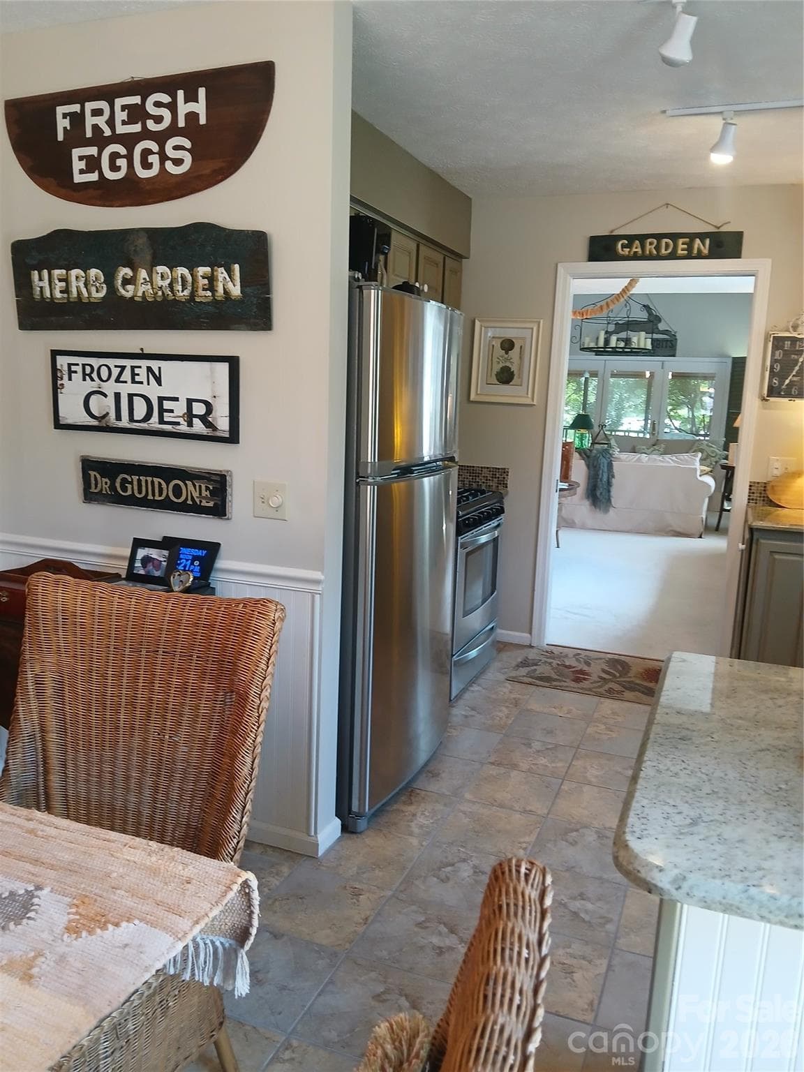 view from kitchen into dining ara - 304 red oak Drive, Hendersonville