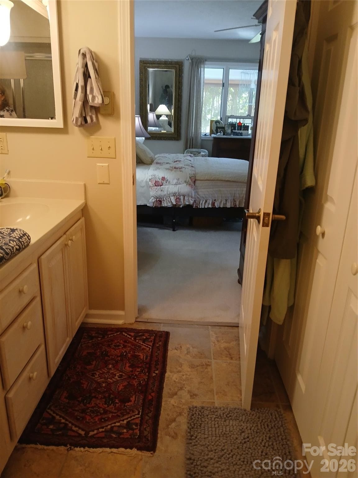 View from primary bath to bdrm. - 304 red oak Drive, Hendersonville