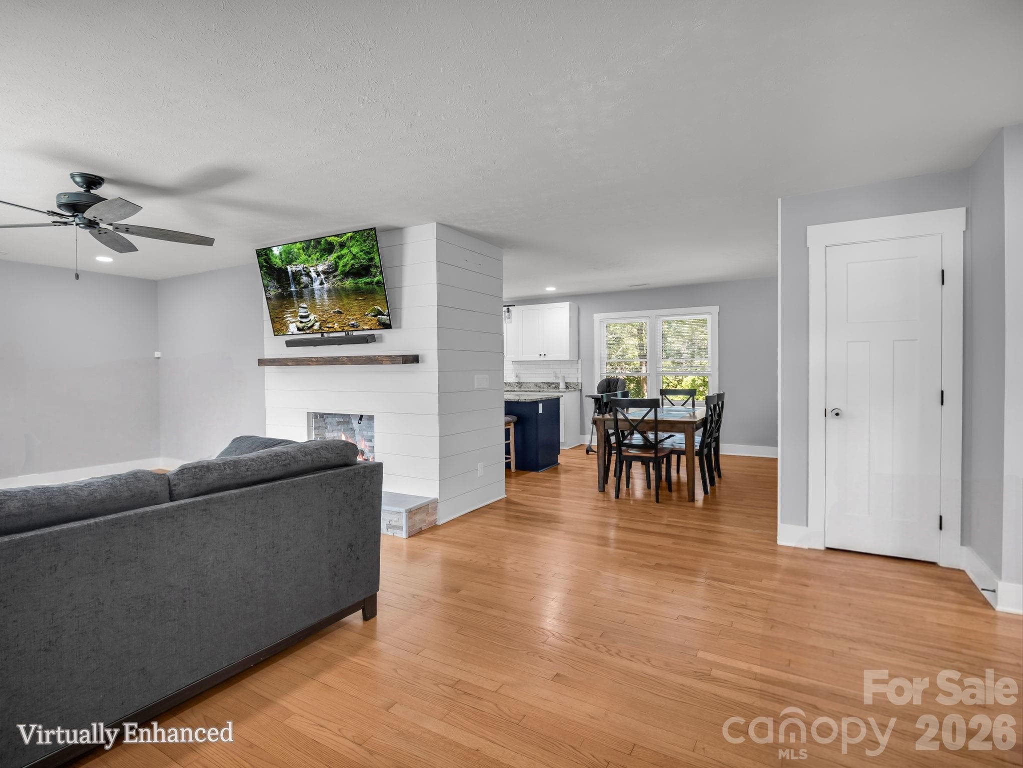 View from front door - virtually cleared - 3208 Florida Drive, Hendersonville
