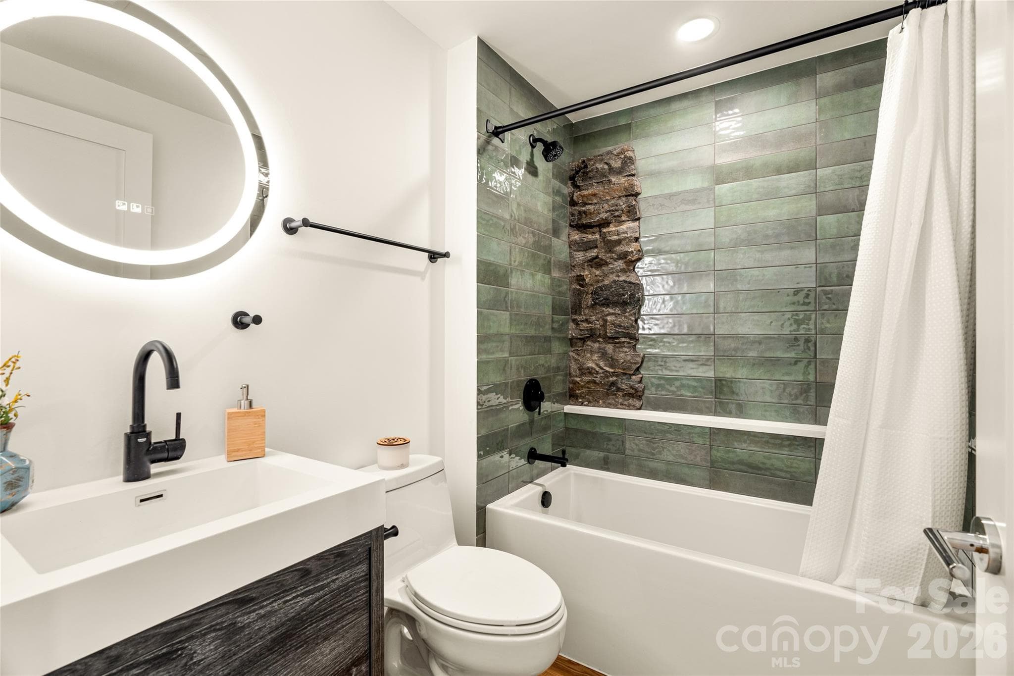 Main level bathroom. - 4 Roberts Street, Asheville