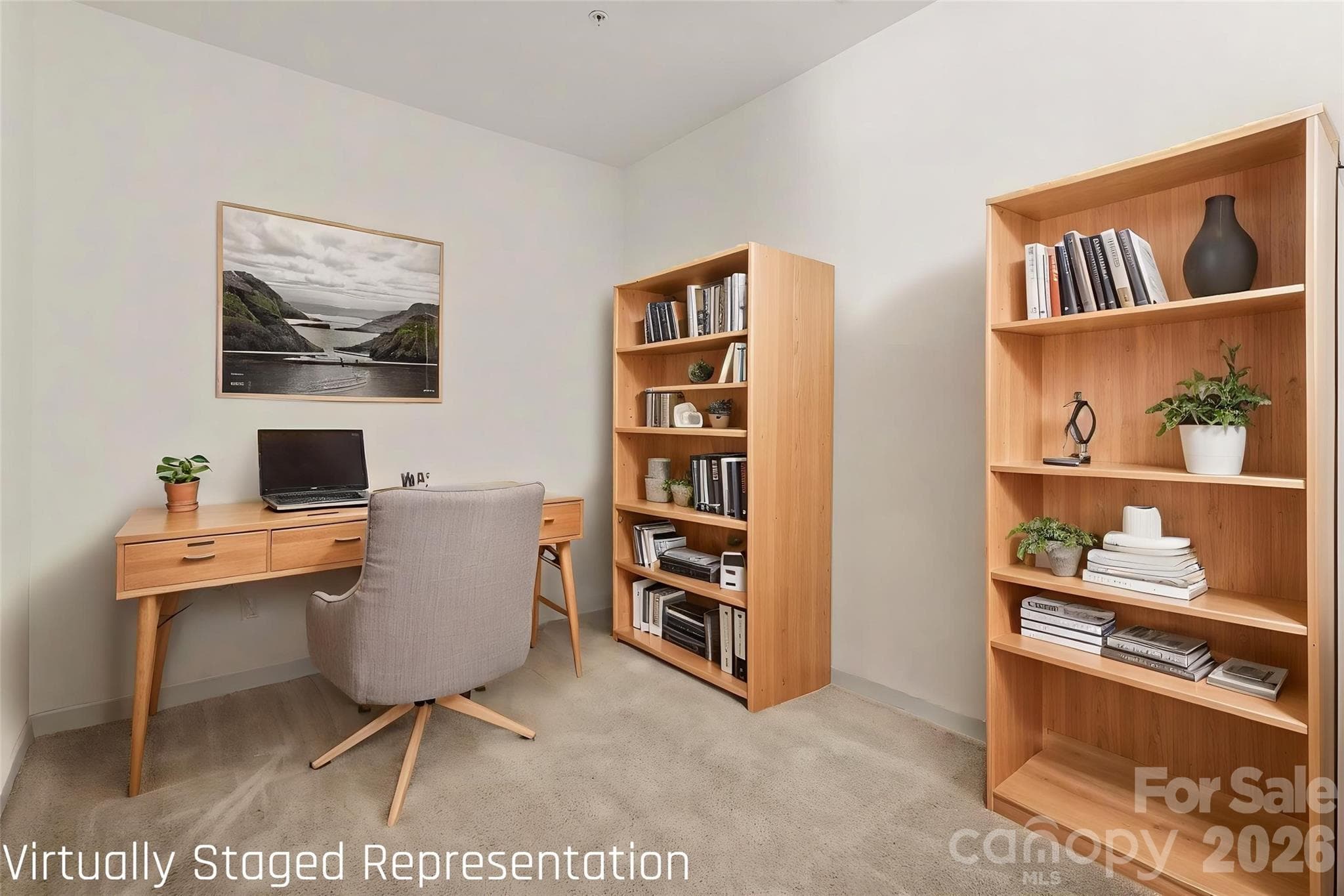 Upstairs office nook in loft landing *Virtually Staged* - 15109 Jade Street, Charlotte