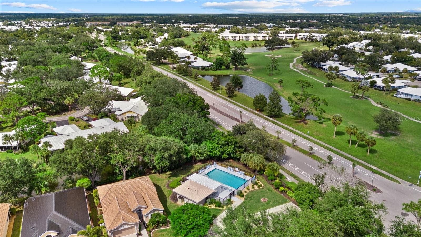 Aerial of Community Pool - 324 LANGHOLM DR, VENICE
