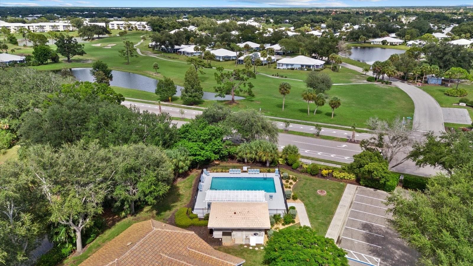 Aerial of Community Pool - 324 LANGHOLM DR, VENICE