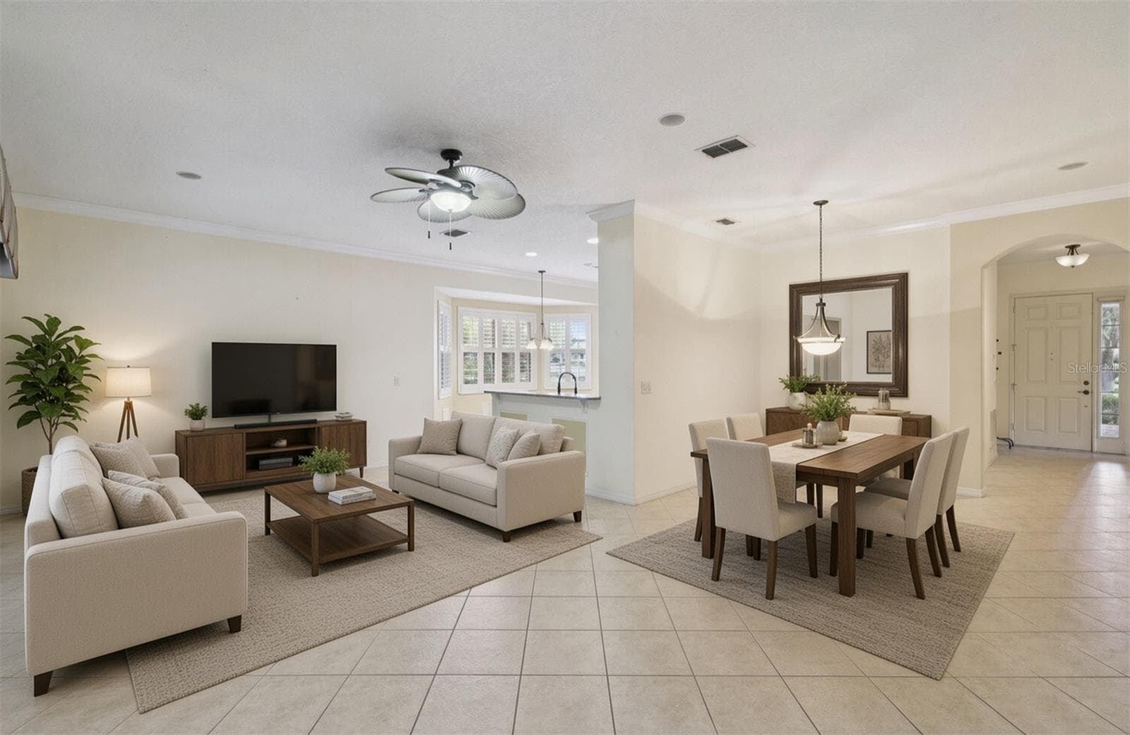 Living/dining/kitchen - 100 FLAME VINE WAY, GROVELAND