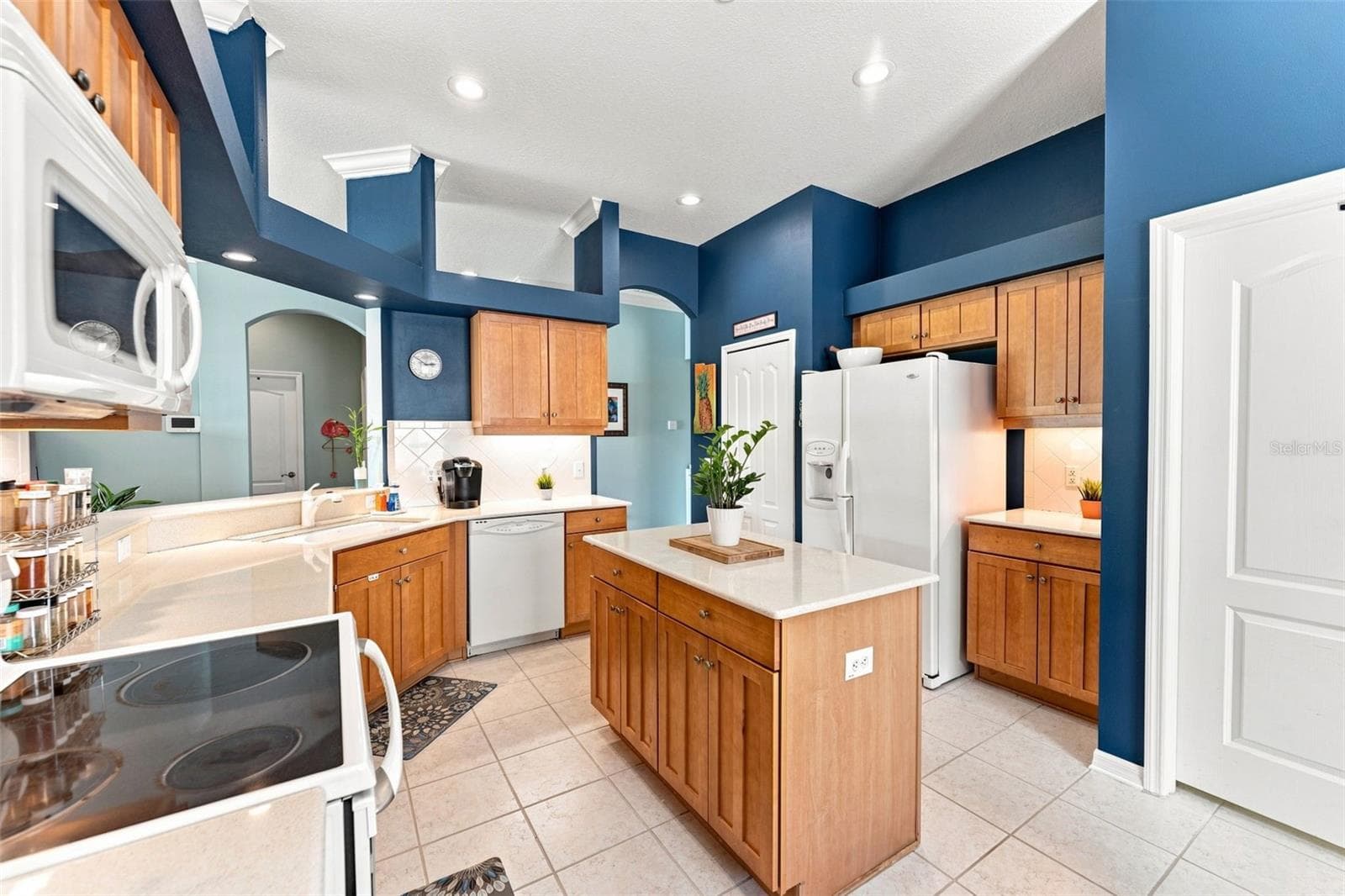 Corian counters and abundant storage in your kitchen - 18022 LAKE REFLECTIONS BLVD, LUTZ