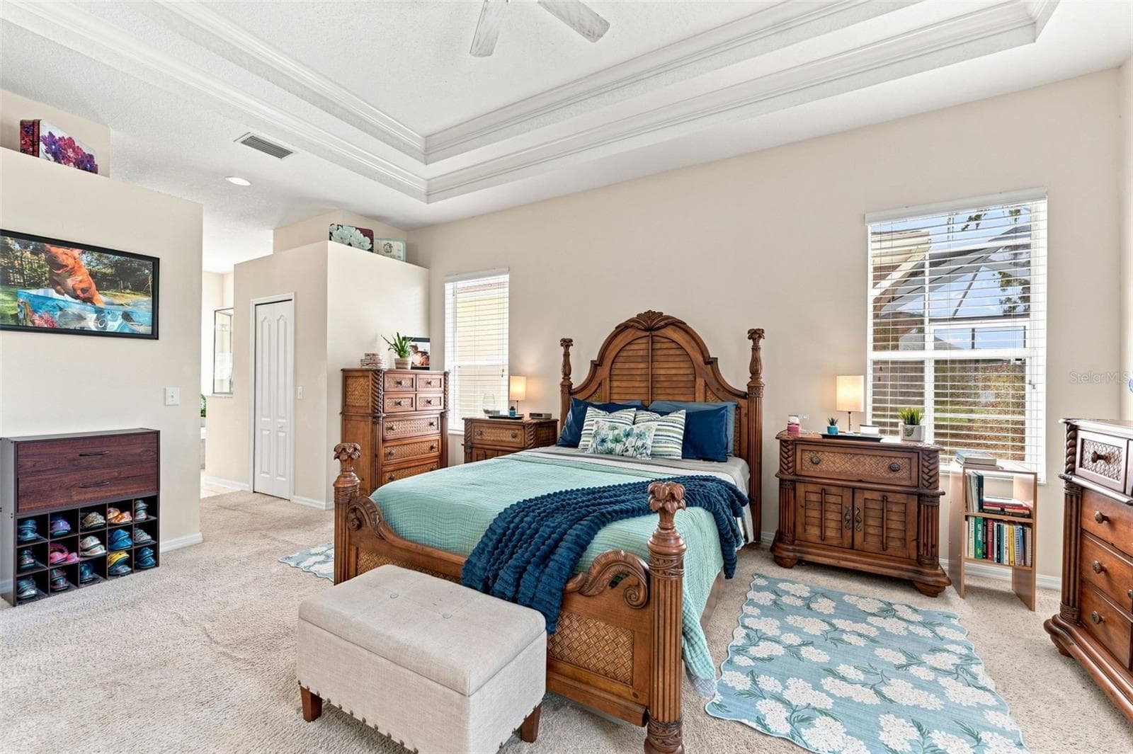 Soft carpet under your feet in your primary bedroom - 18022 LAKE REFLECTIONS BLVD, LUTZ