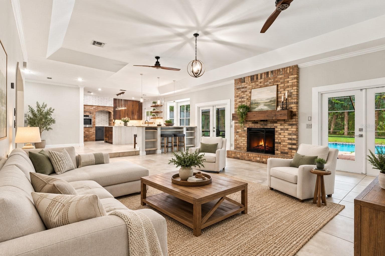 LIVING ROOM *virtually staged - 1530 W BERESFORD RD, DELAND