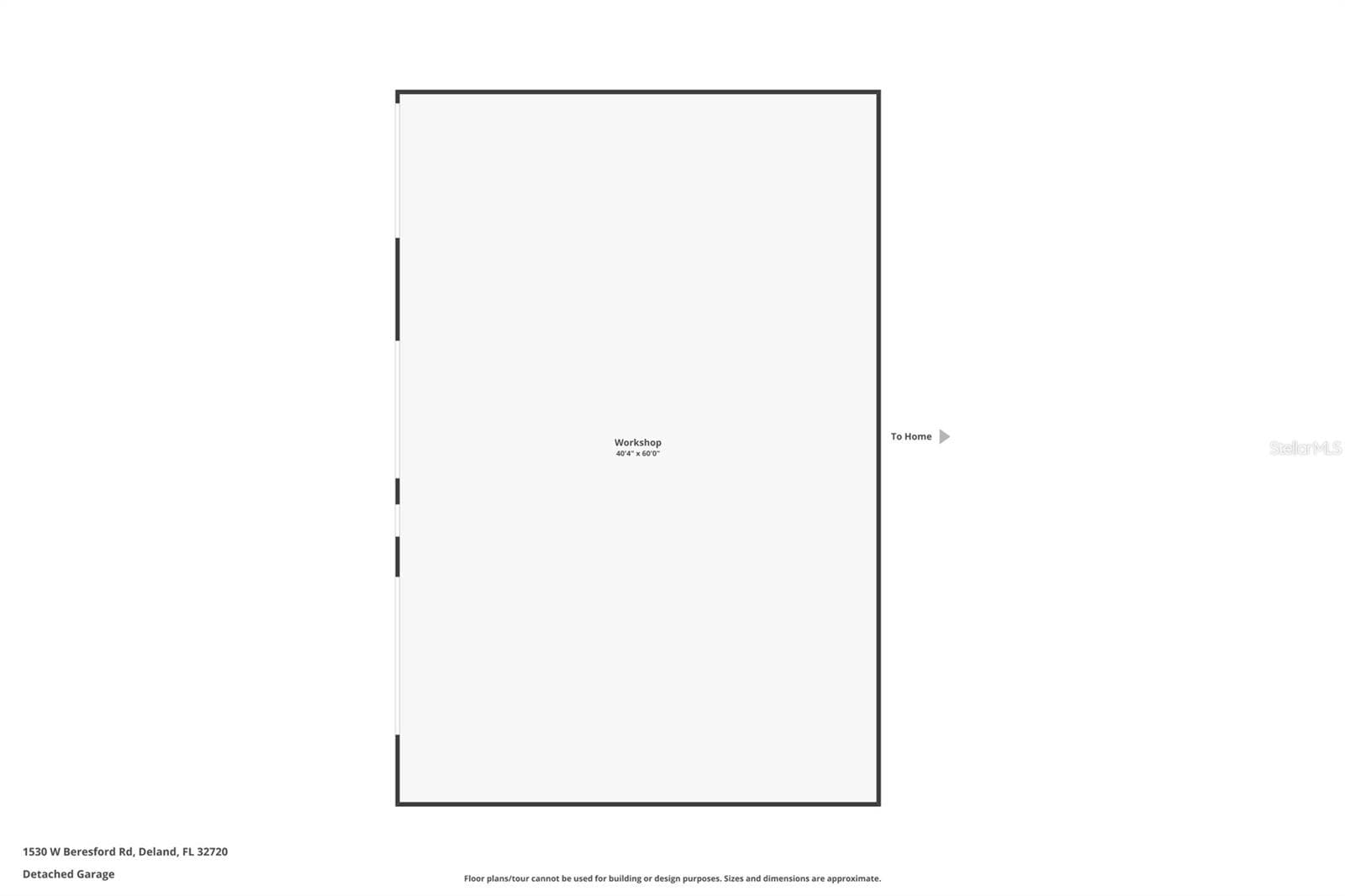 WORK SHOP APPROX MEASUREMENTS - 1530 W BERESFORD RD, DELAND