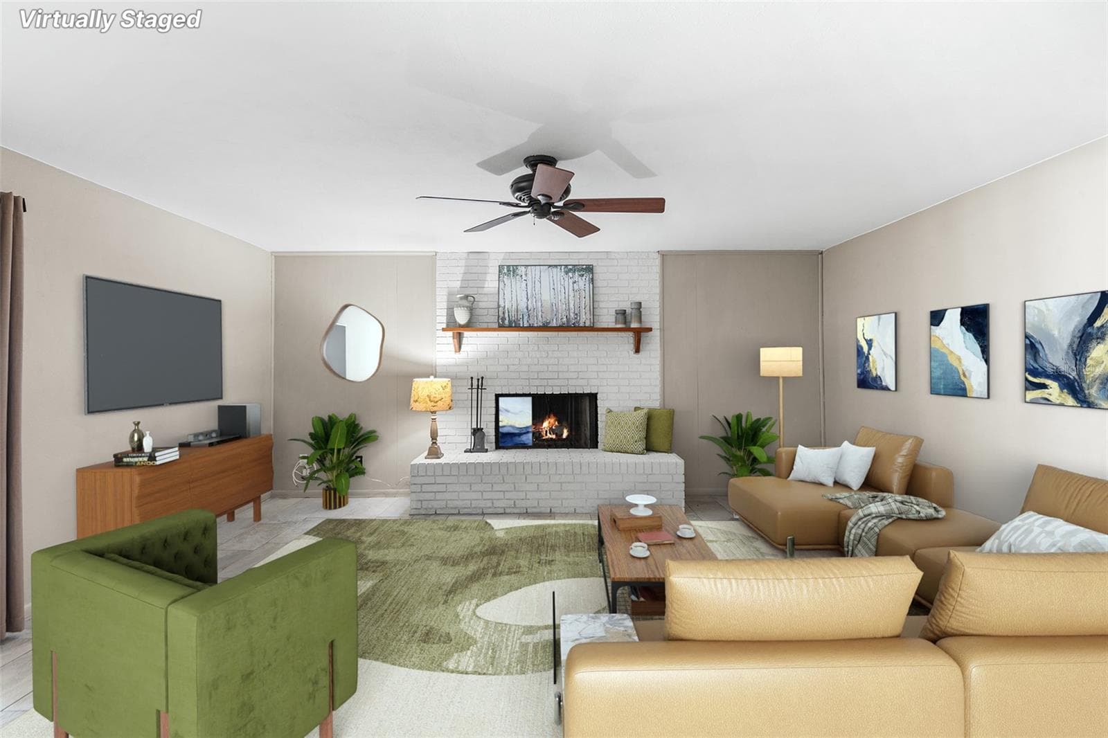 Staged Family Room - 216 SHORE LOOP, WINTER HAVEN