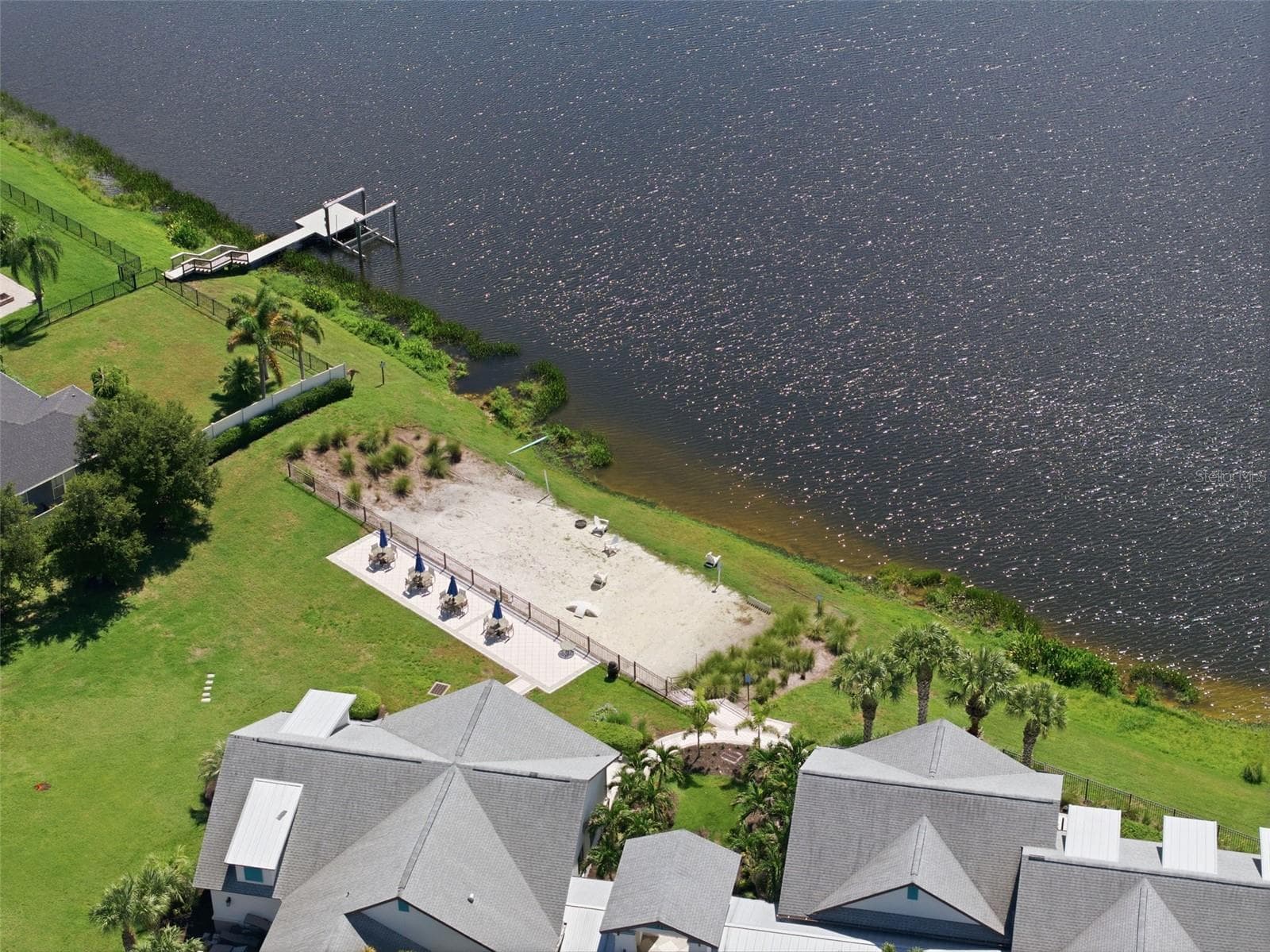 Community lakefront area and floating dock on Lucaya Lake. - 11750 LAKE LUCAYA DR, RIVERVIEW