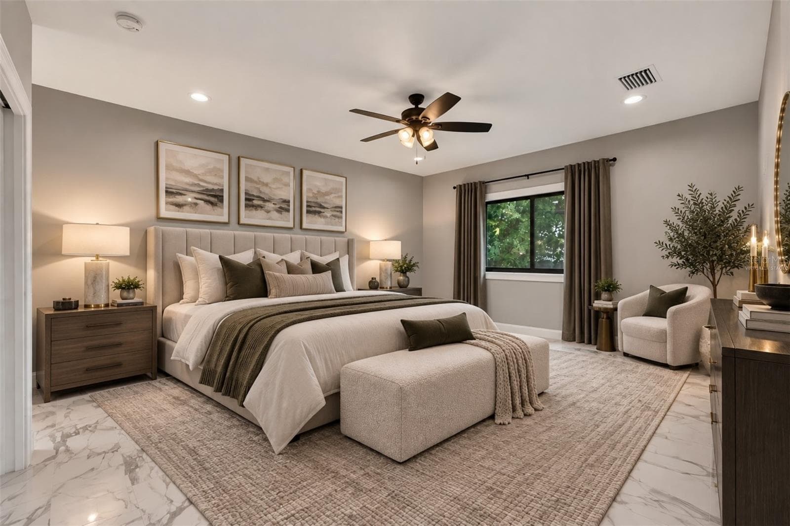 Virtually Staged - Primary Bedroom - 2501 W NORTH A ST #B, TAMPA