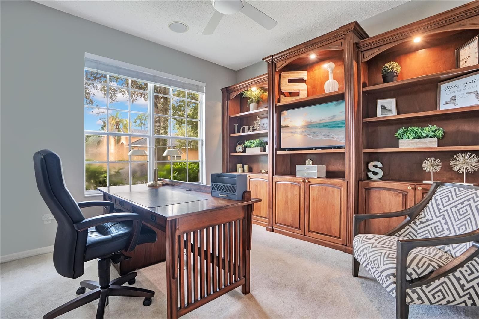 Office with Beautiful Bookcase - 4610 REDMOND PL, SANFORD
