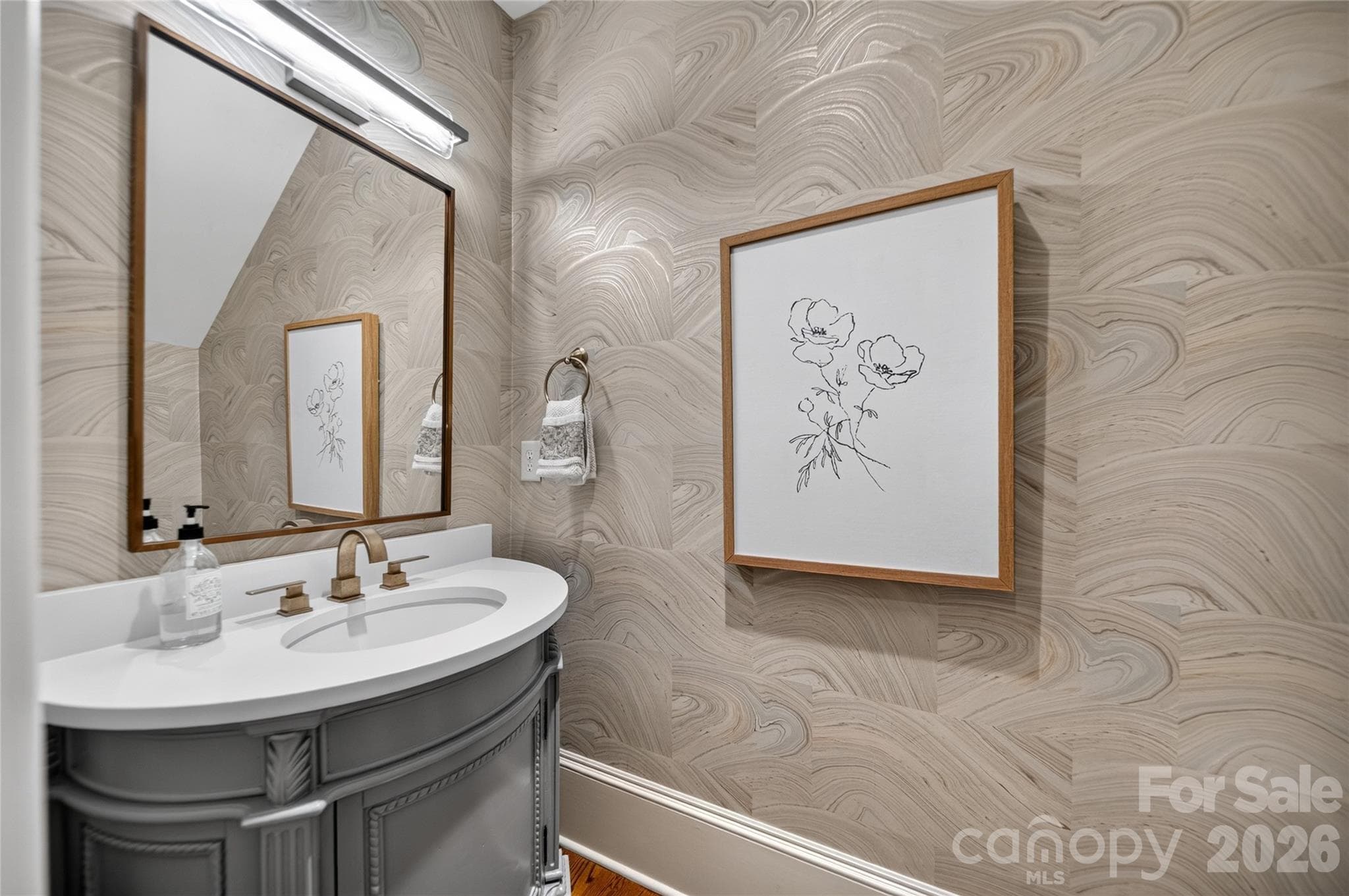 Half Bathroom (1 of 2 half baths on the main floor) - 229 Wrenwood Lane, Charlotte